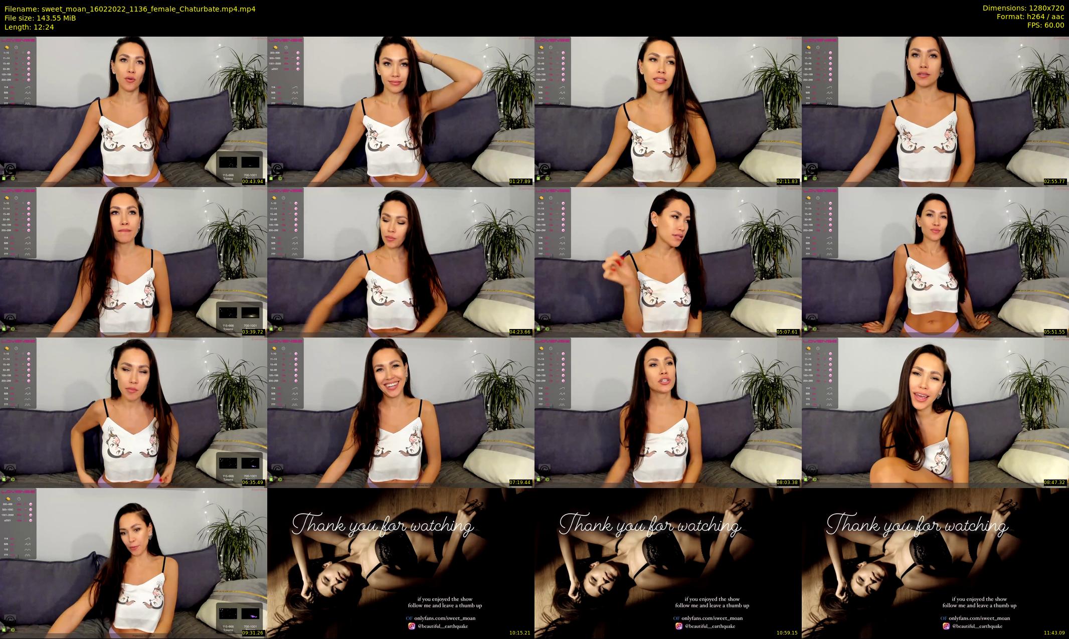 sweet_moan — 13 minute Chaturbate female cam show recording, 720p, Feb 16, 2022