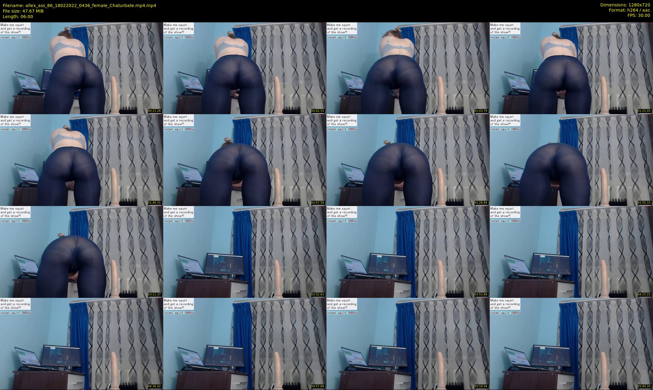 allex_ass_86 — 6 minute Chaturbate female cam show recording, 720p, Feb 18, 2022