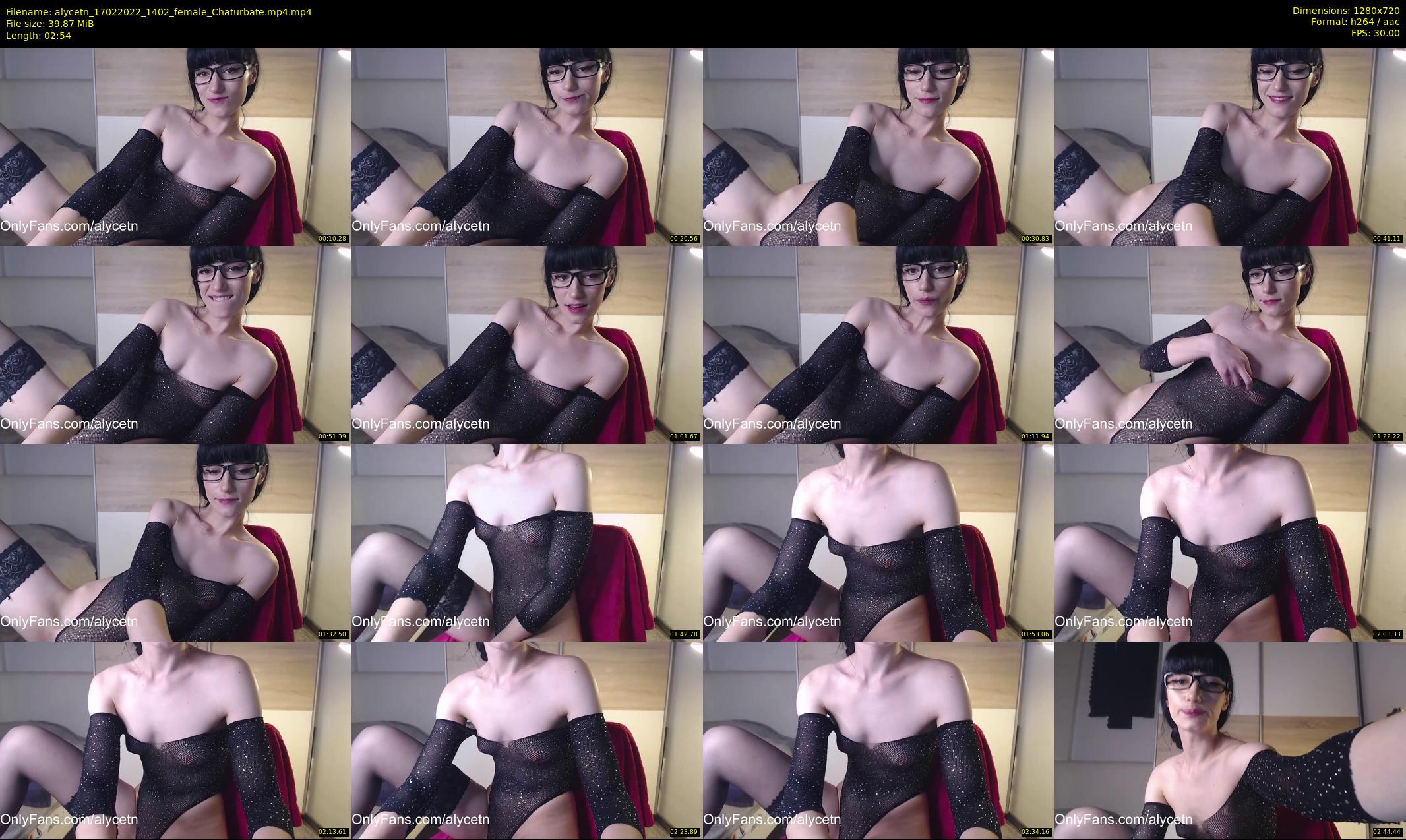 alycetn — 3 minute Chaturbate female cam show recording, 720p, Feb 17, 2022