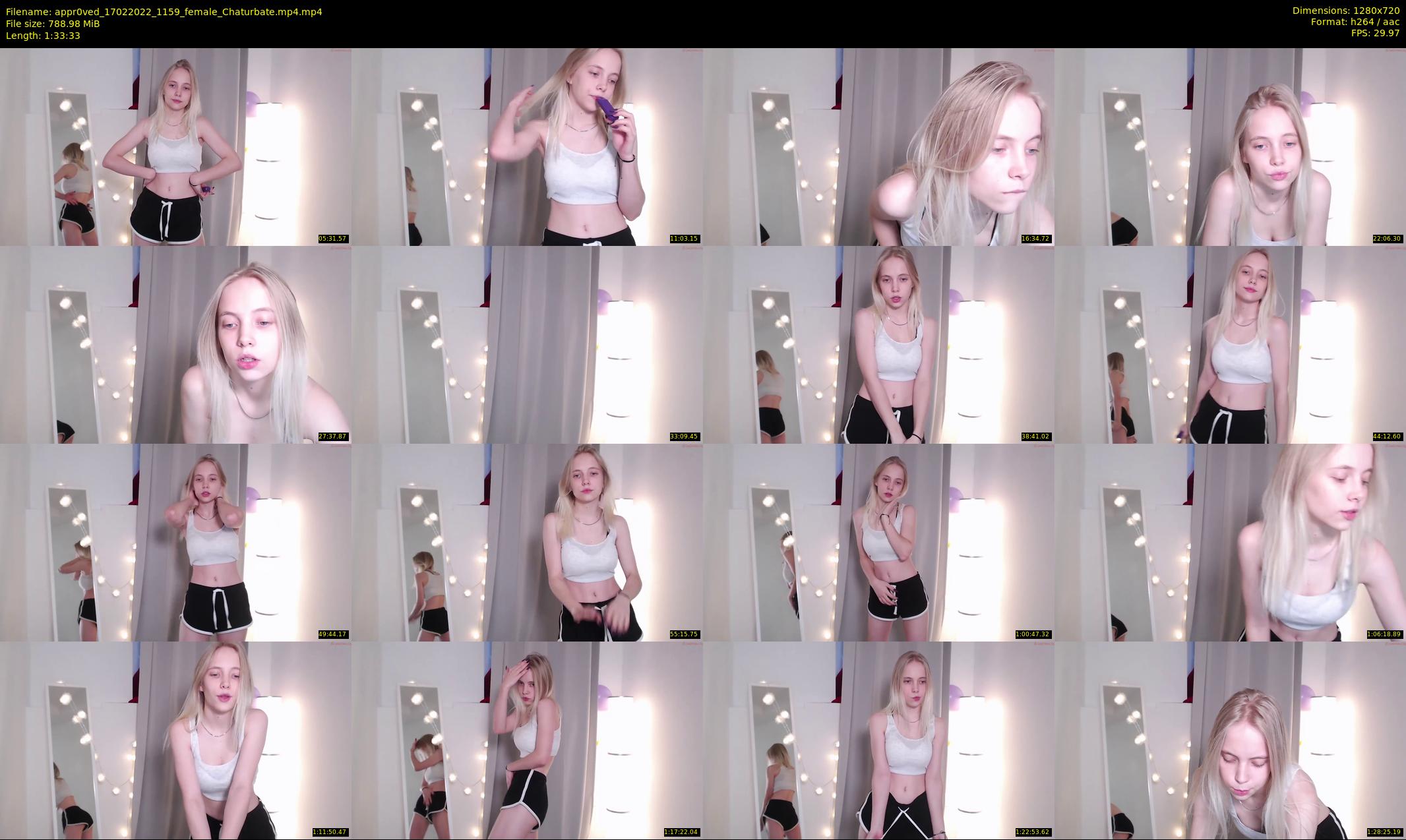 appr0ved — 94 minute Chaturbate female cam show recording, 720p, Feb 17, 2022