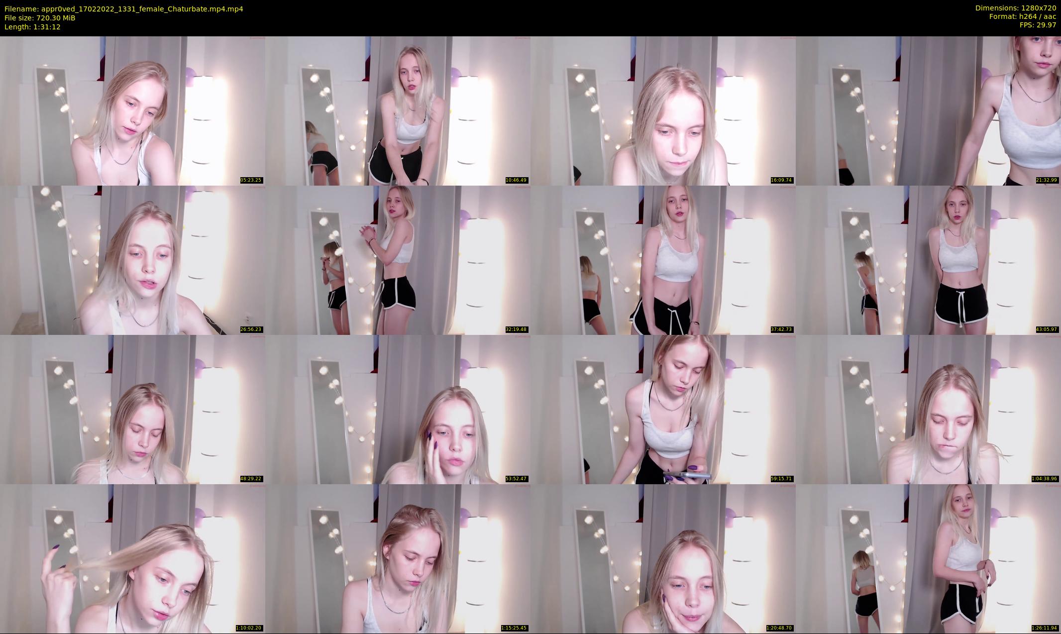 appr0ved — 92 minute Chaturbate female cam show recording, 720p, Feb 17, 2022