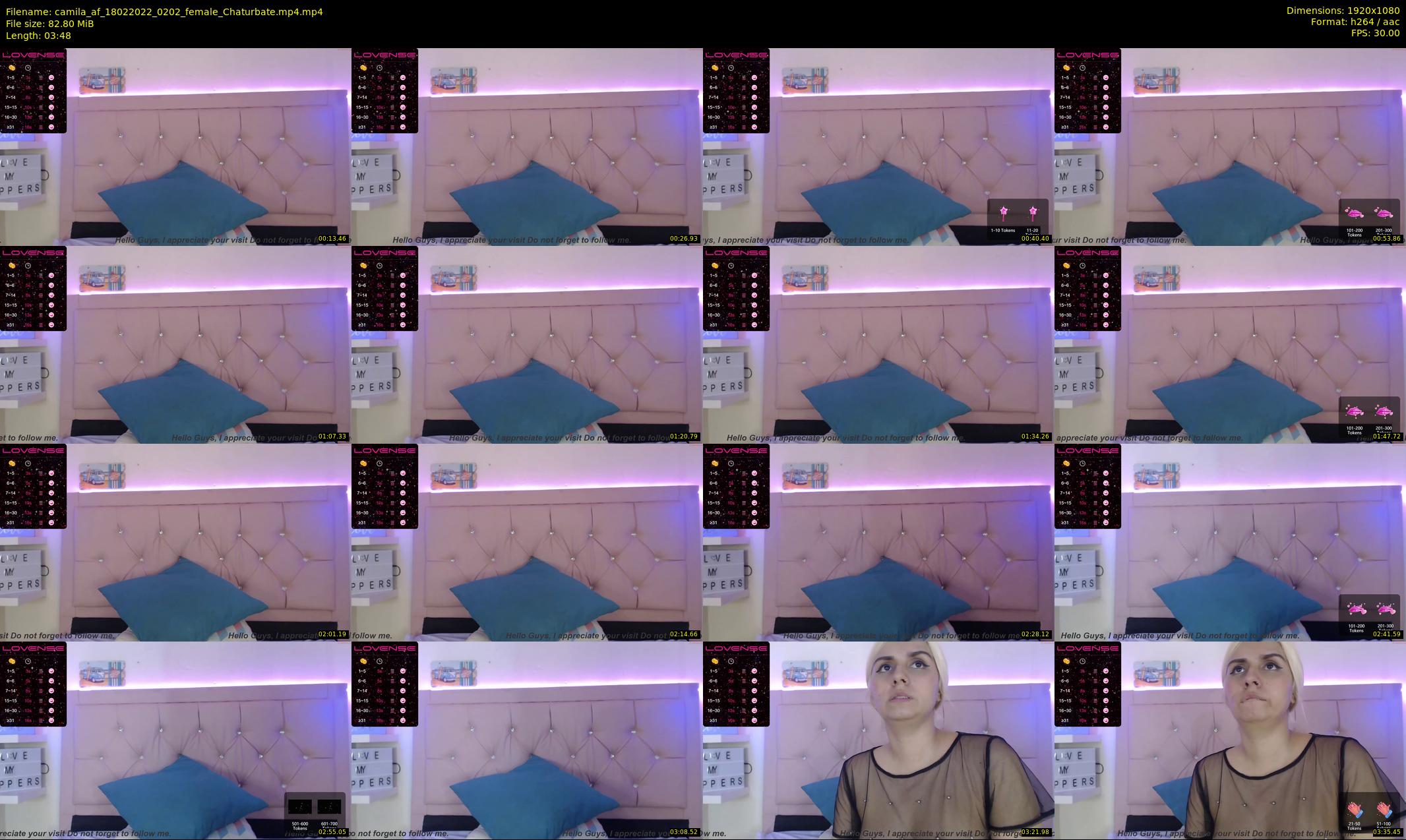 camila_af — 4 minute Chaturbate female cam show recording, 1080p, Feb 18, 2022