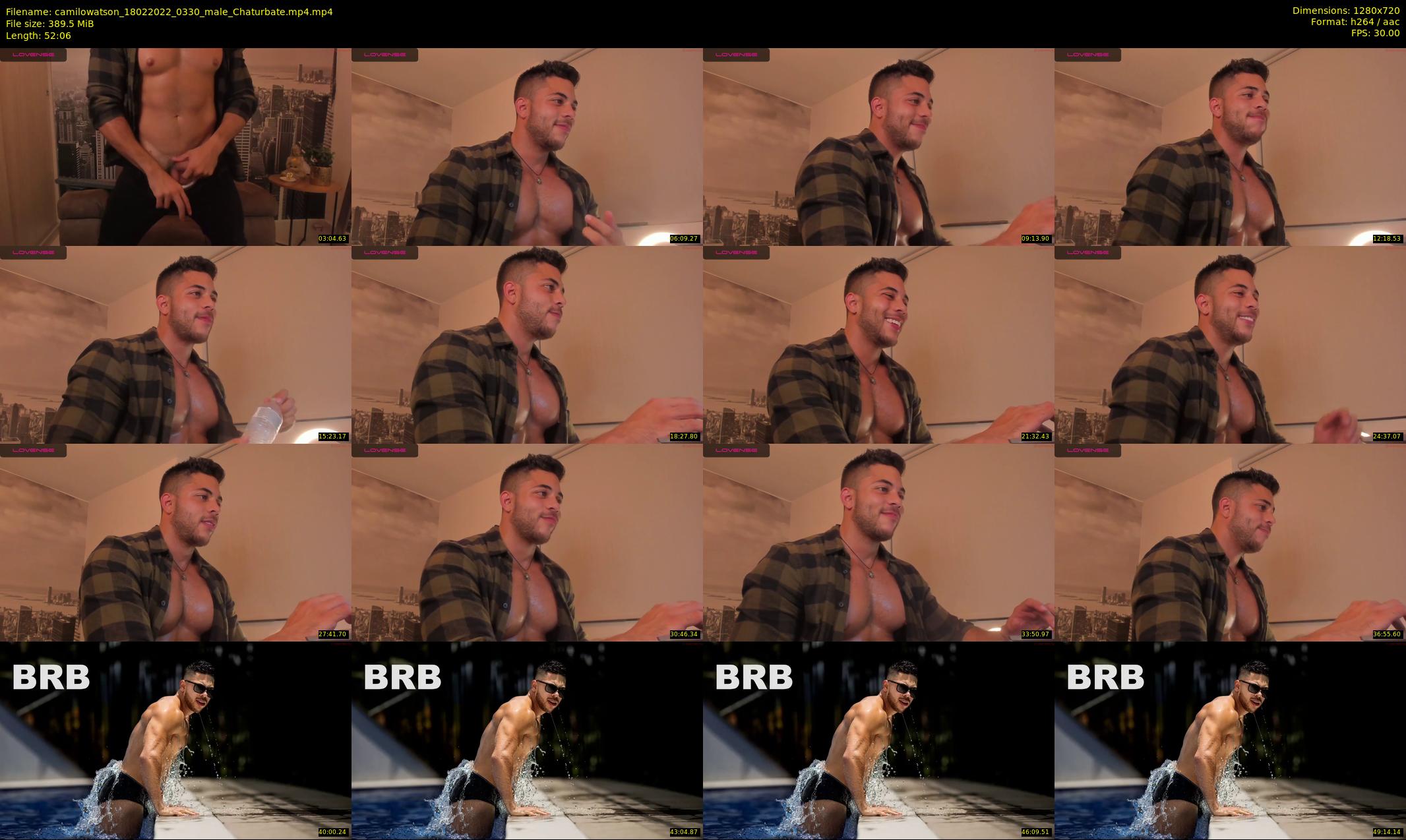 camilowatson — 53 minute Chaturbate male cam show recording, 720p, Feb 18, 2022