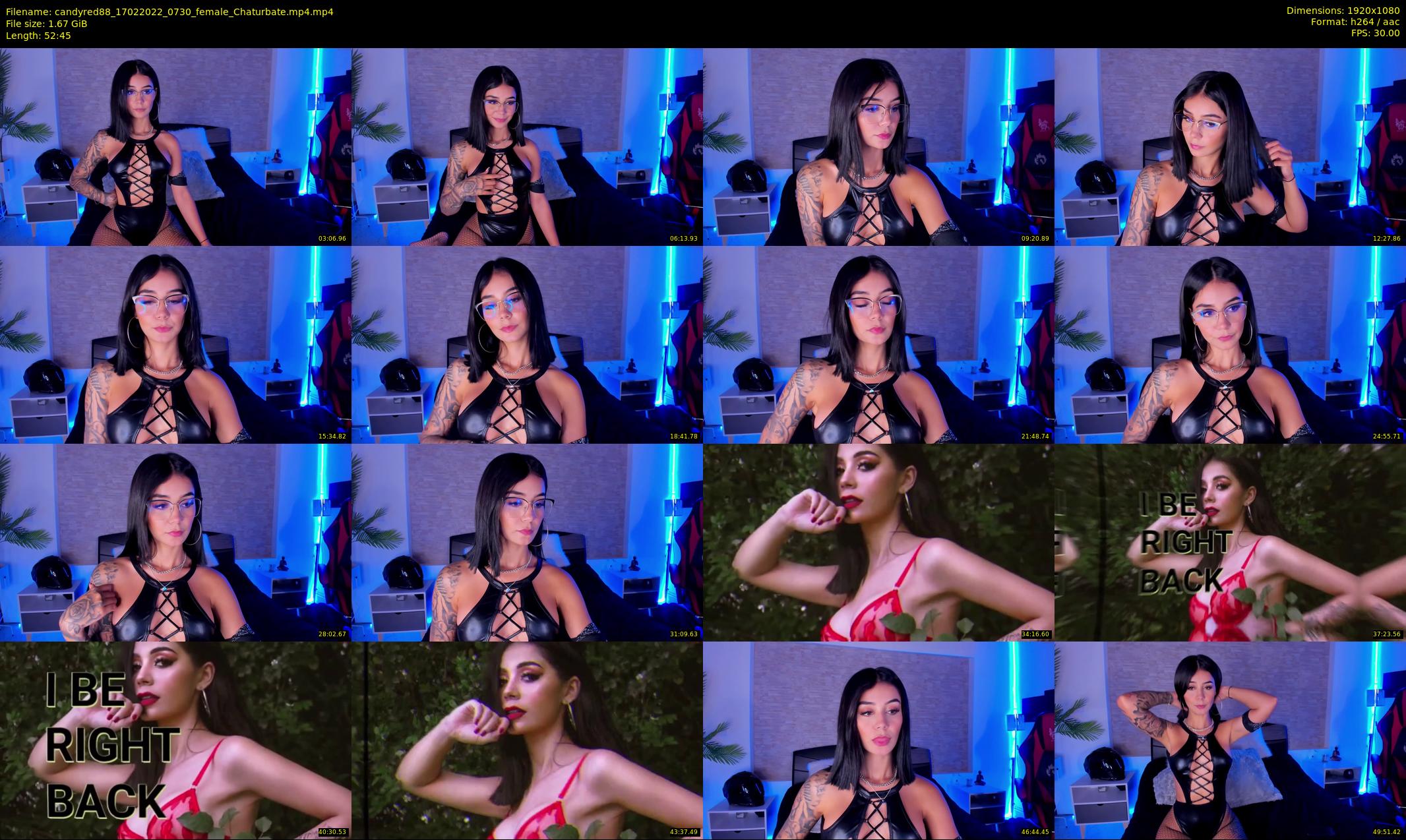 candyred88 — 53 minute Chaturbate female cam show recording, 1080p, Feb 17, 2022