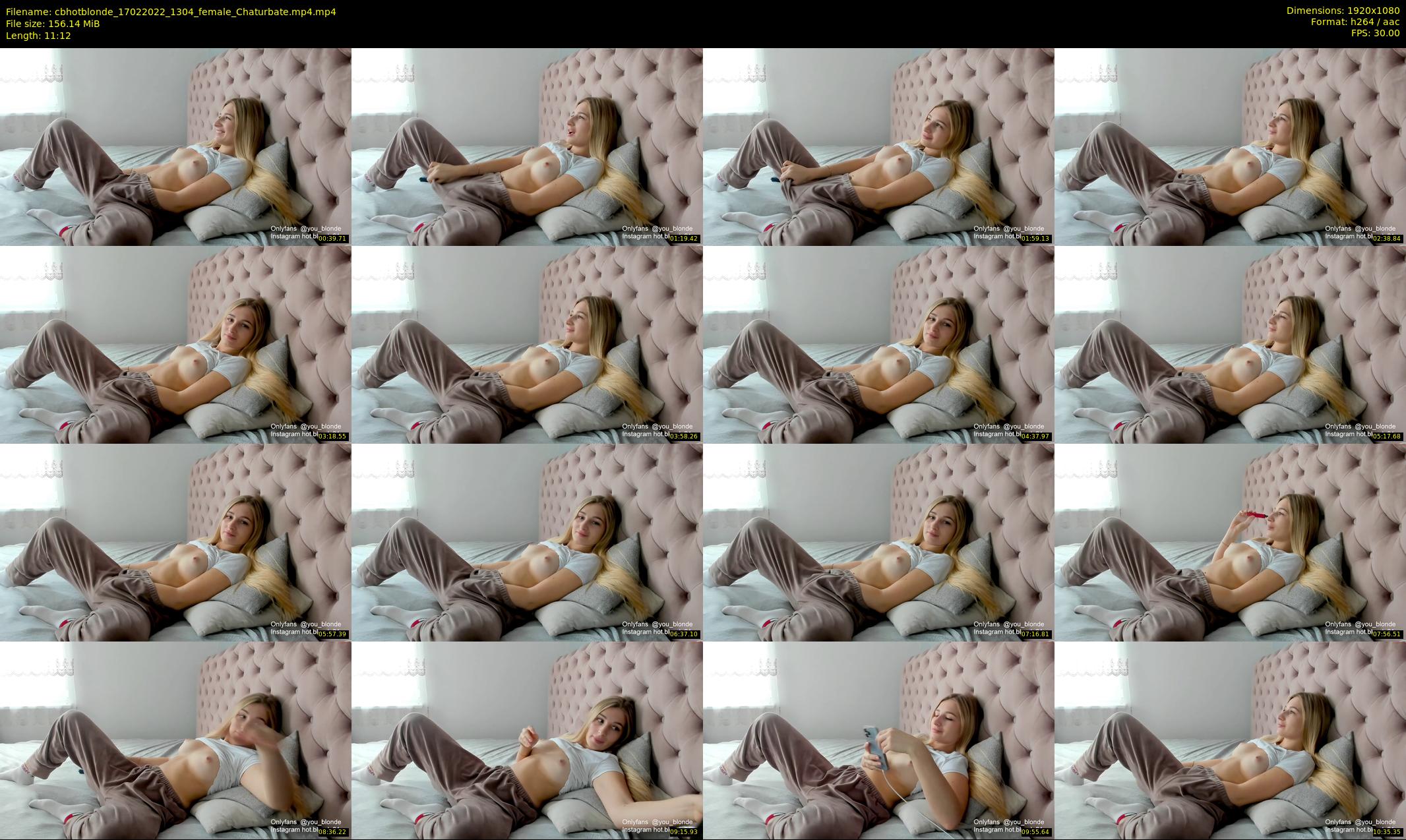 cbhotblonde — 12 minute Chaturbate female cam show recording, 1080p, Feb 17, 2022