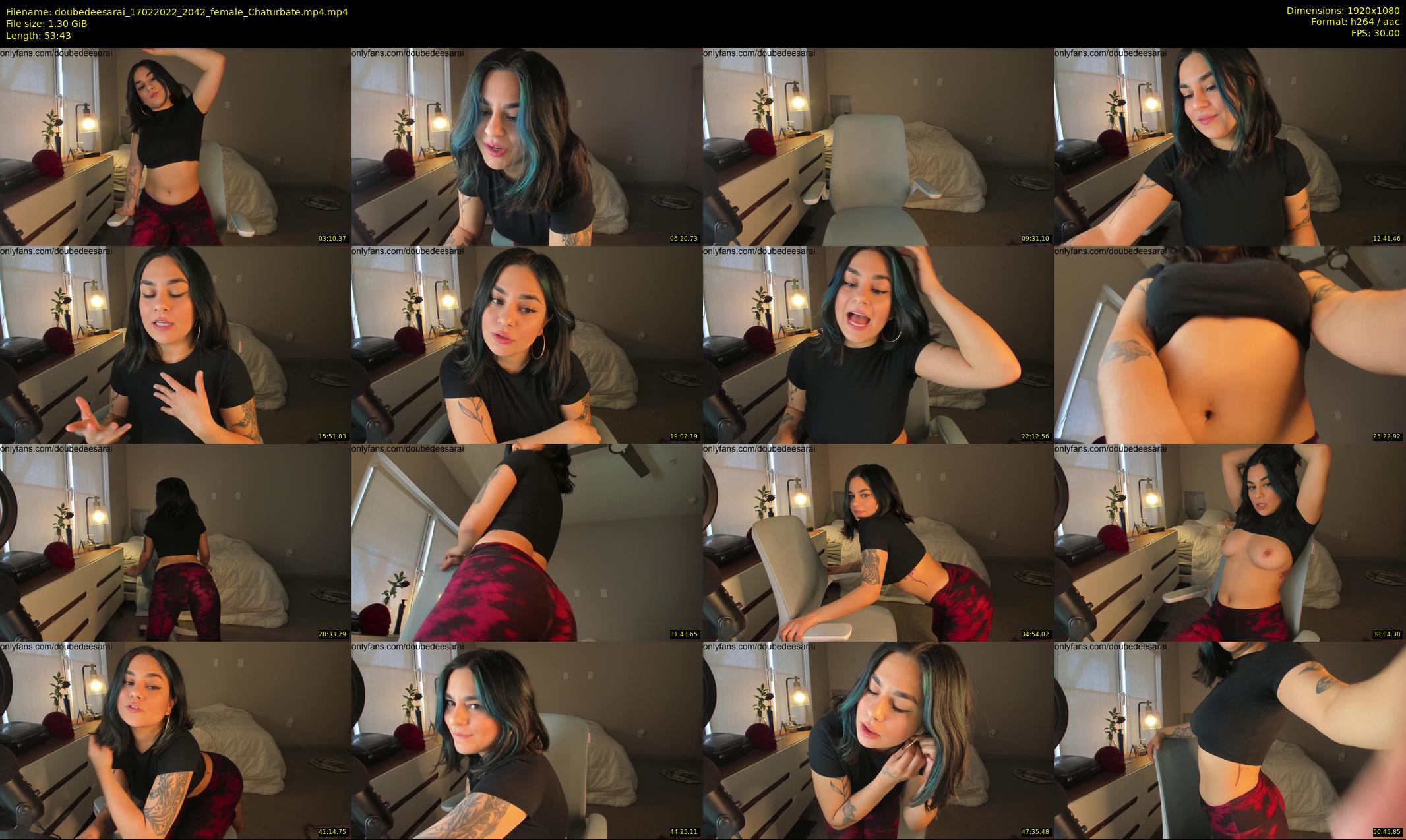 doubedeesarai — 54 minute Chaturbate female cam show recording, 1080p, Feb 17, 2022