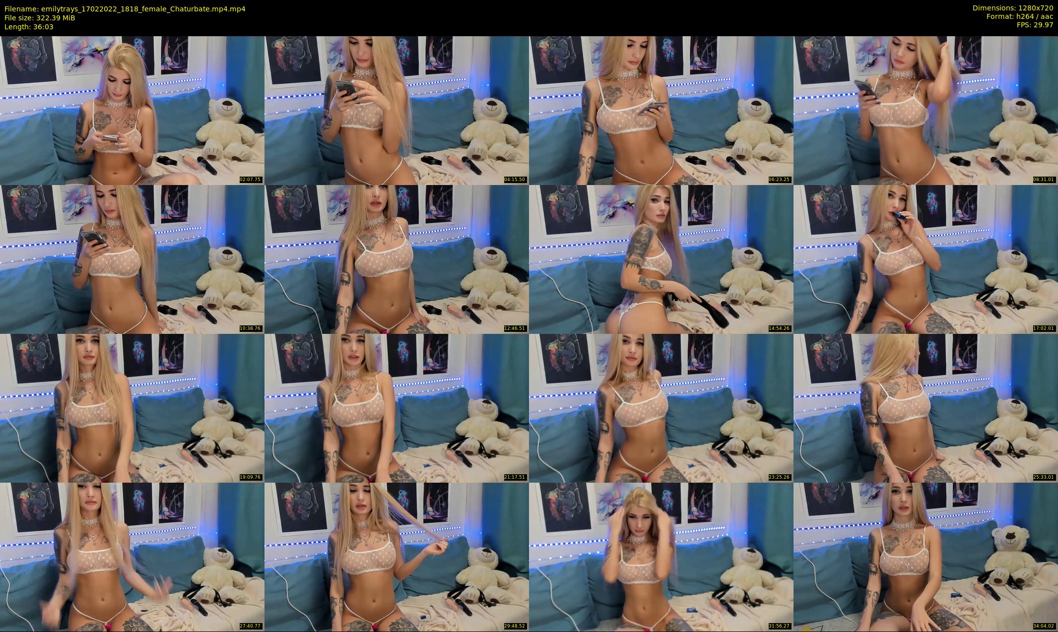 emilytrays — 37 minute Chaturbate female cam show recording, 720p, Feb 17, 2022