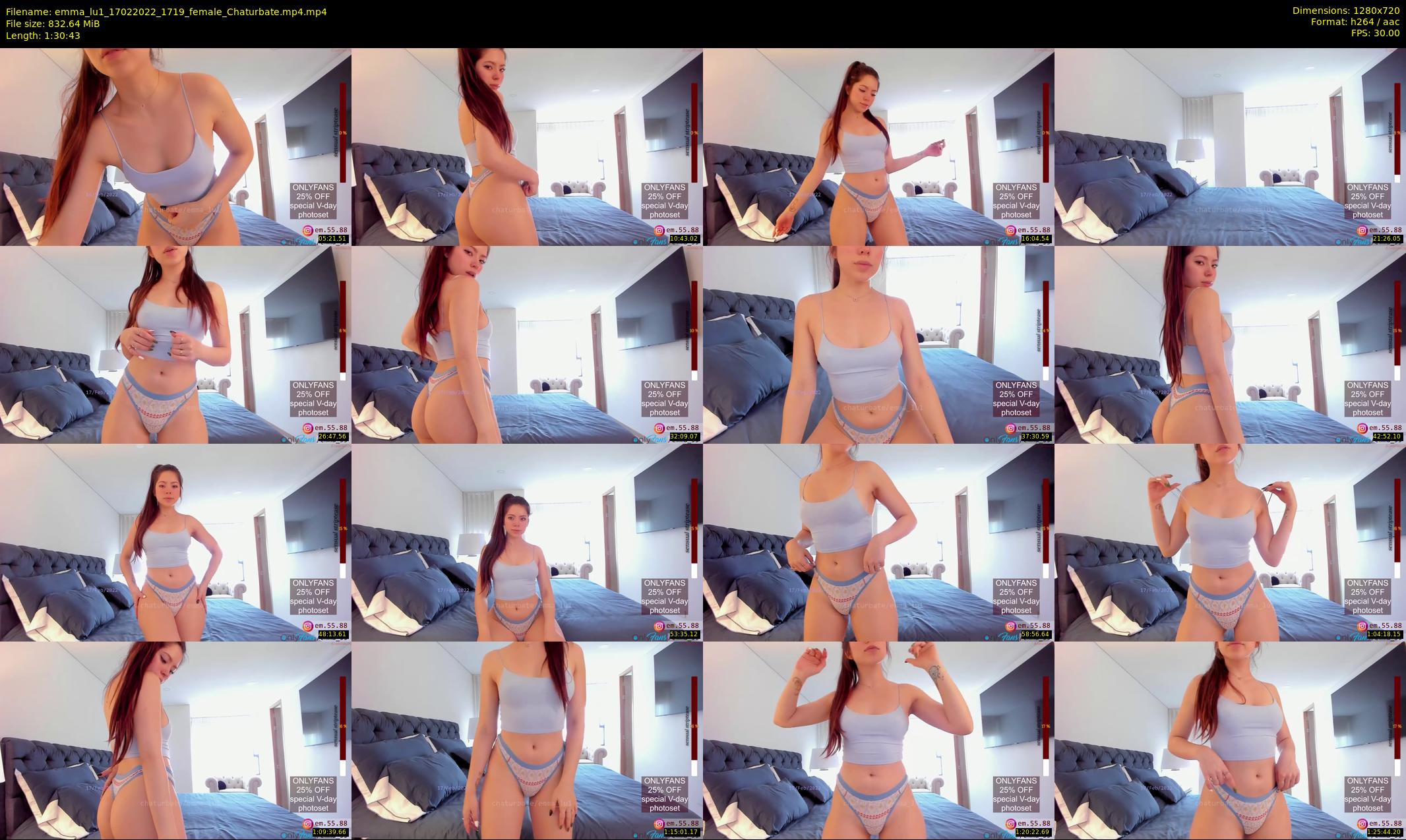 emma_lu1 — 91 minute Chaturbate female cam show recording, 720p, Feb 17, 2022
