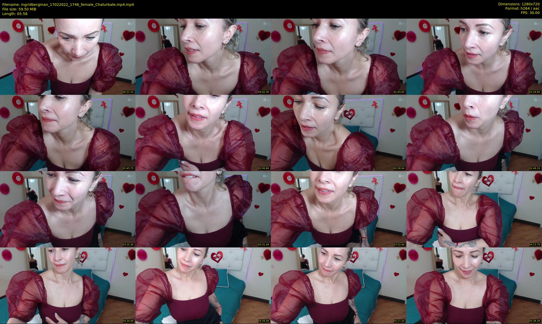 ingridbergman — 6 minute Chaturbate female cam show recording, 720p, Feb 17, 2022