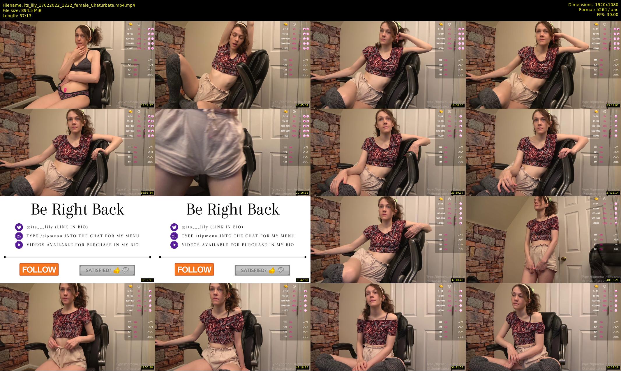 its_lily — 58 minute Chaturbate female cam show recording, 1080p, Feb 17, 2022