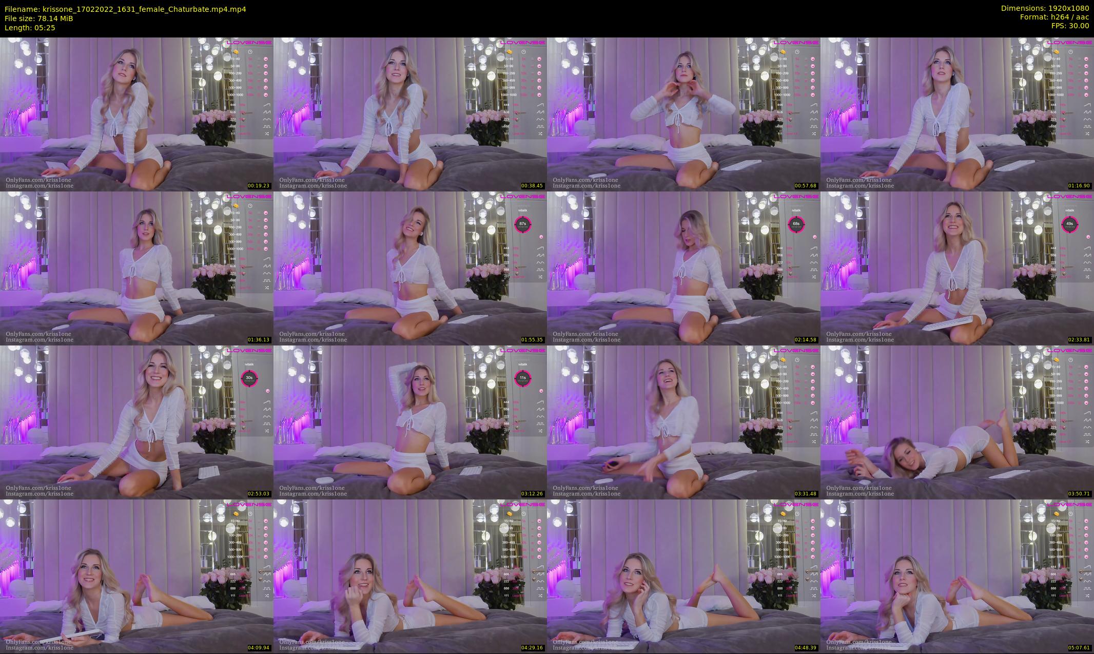 krissone — 6 minute Chaturbate female cam show recording, 1080p, Feb 17, 2022