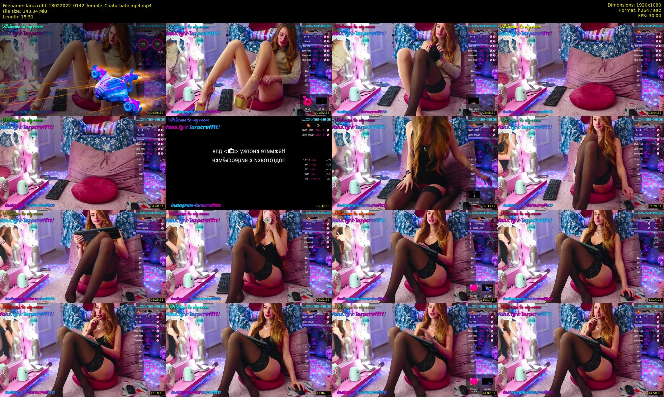 laracroftt — 16 minute Chaturbate female cam show recording, 1080p, Feb 18, 2022