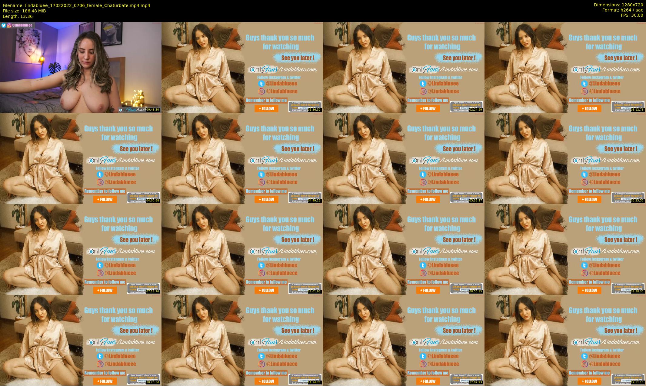 lindabluee — 14 minute Chaturbate female cam show recording, 720p, Feb 17, 2022