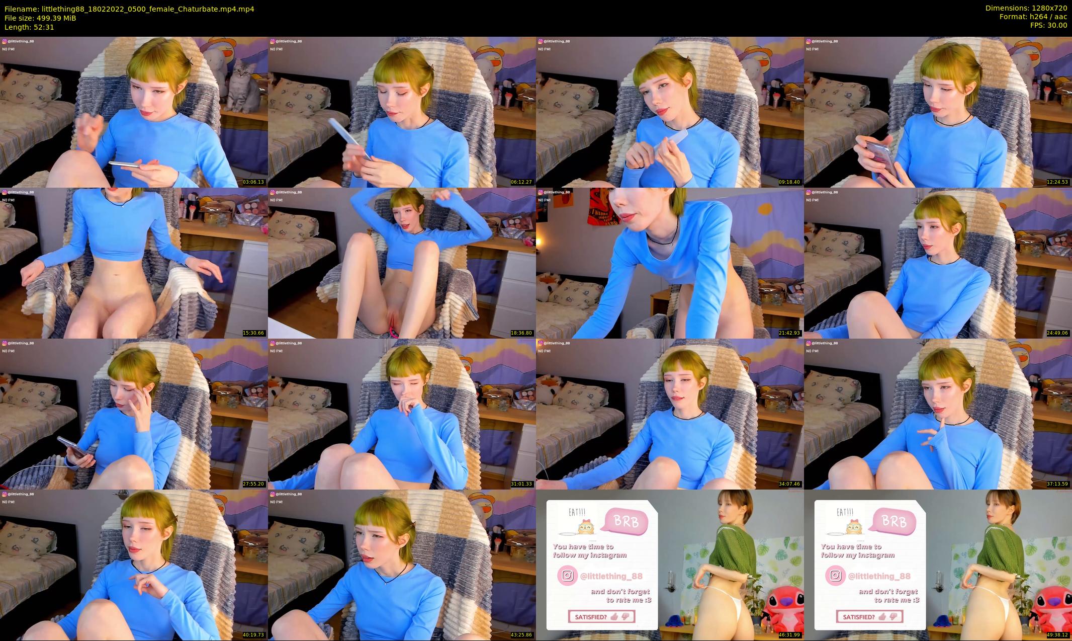 littlething88 — 53 minute Chaturbate female cam show recording, 720p, Feb 18, 2022