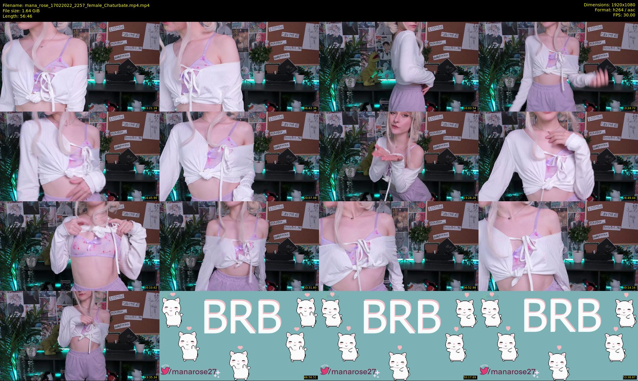mana_rose — 57 minute Chaturbate female cam show recording, 1080p, Feb 17, 2022