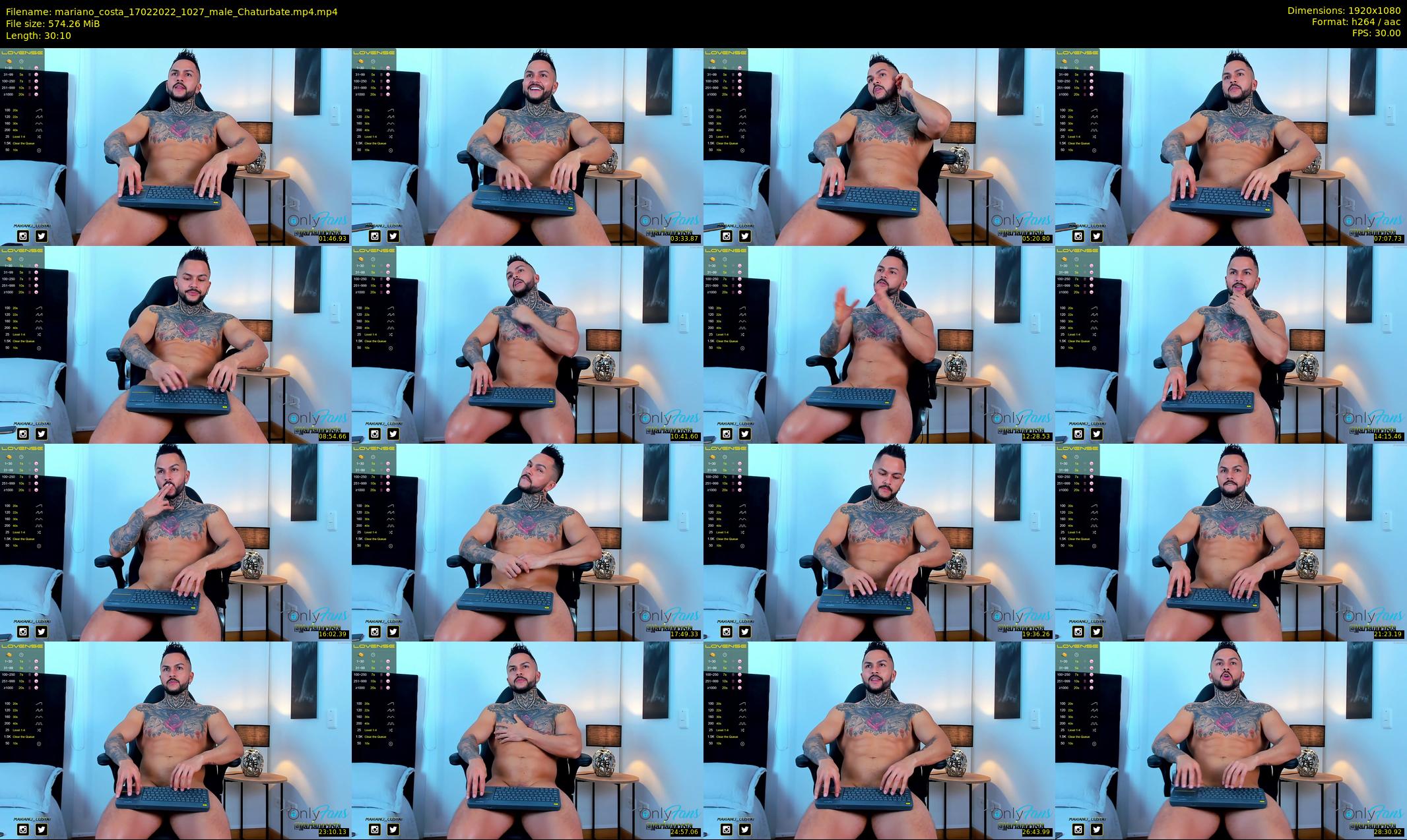 mariano_costa — 31 minute Chaturbate male cam show recording, 1080p, Feb 17, 2022