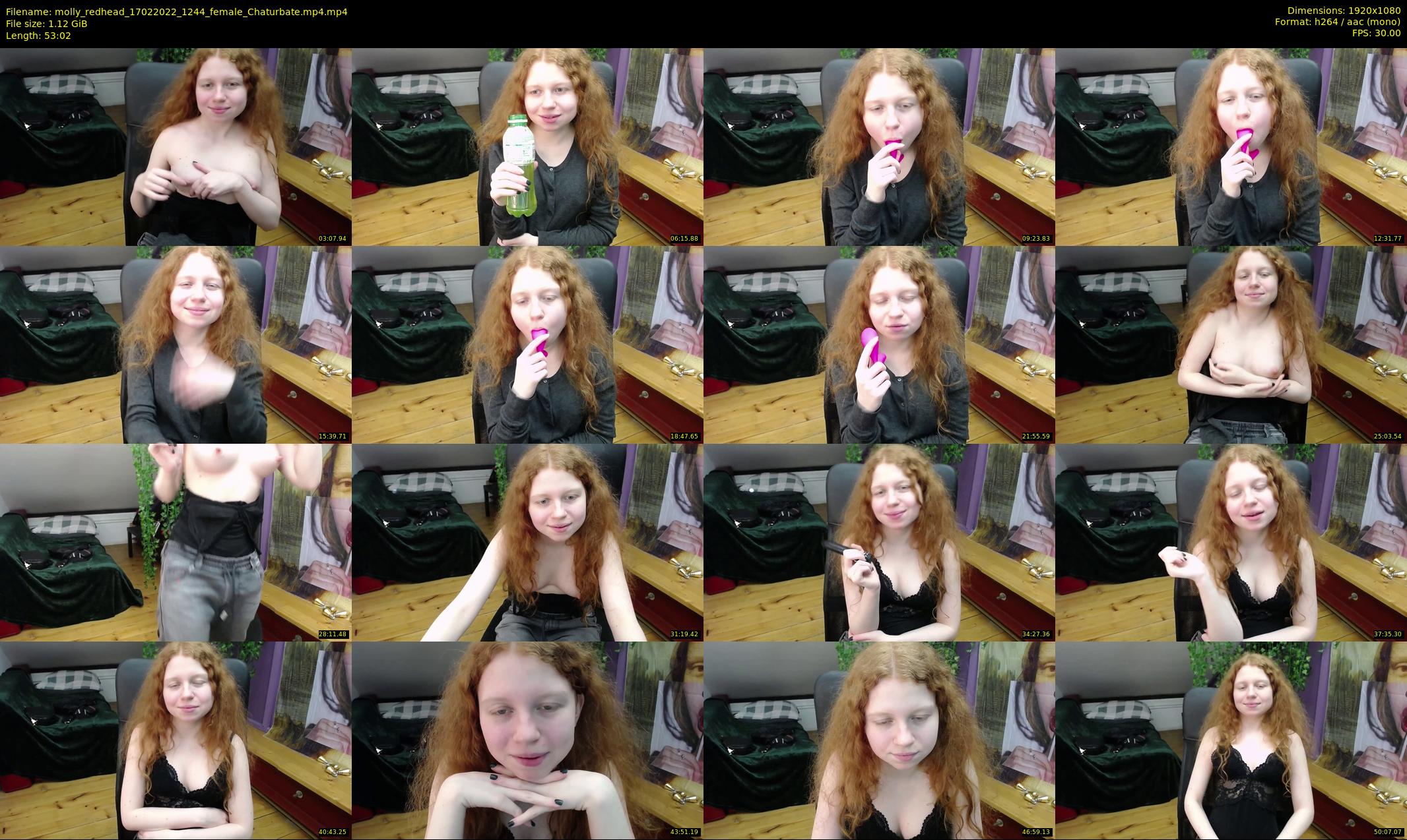 molly_redhead — 54 minute Chaturbate female cam show recording, 1080p, Feb 17, 2022