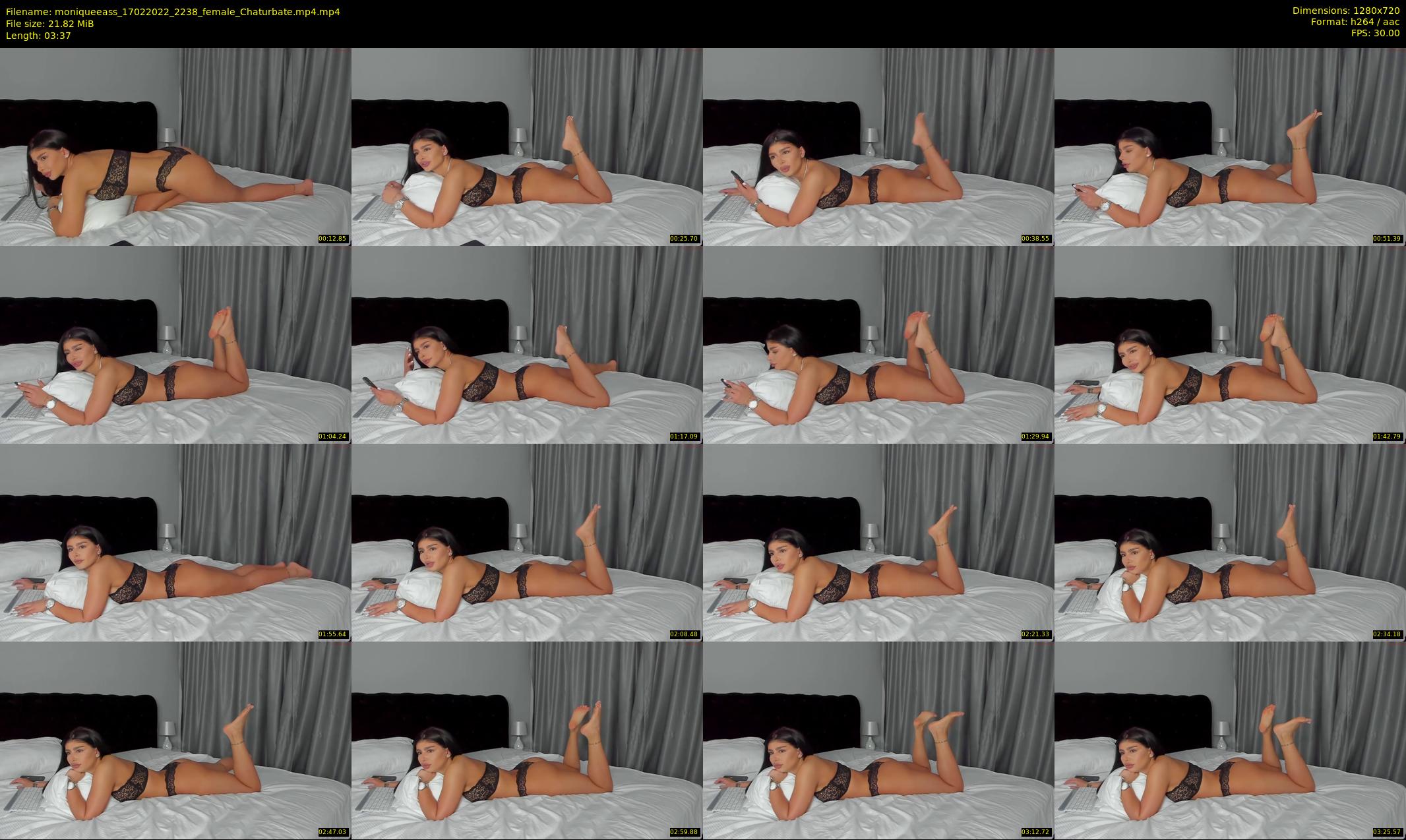 moniqueeass — 4 minute Chaturbate female cam show recording, 720p, Feb 17, 2022