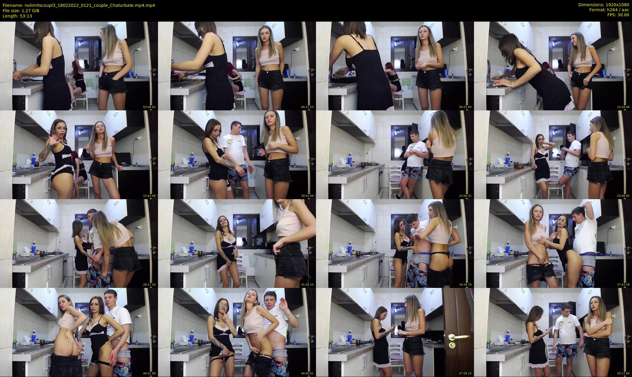nolimitscoupl3 — 54 minute Chaturbate couple cam show recording, 1080p, Feb 18, 2022