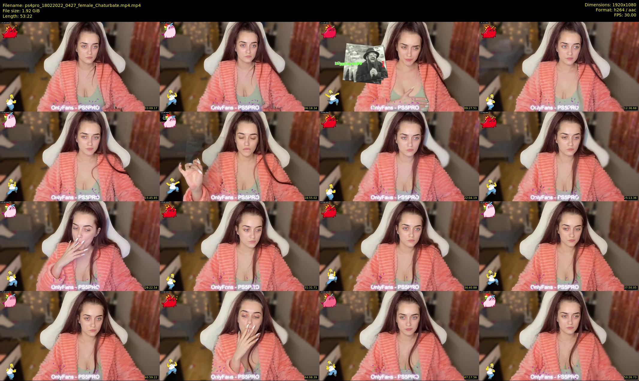 ps4pro — 54 minute Chaturbate female cam show recording, 1080p, Feb 18, 2022
