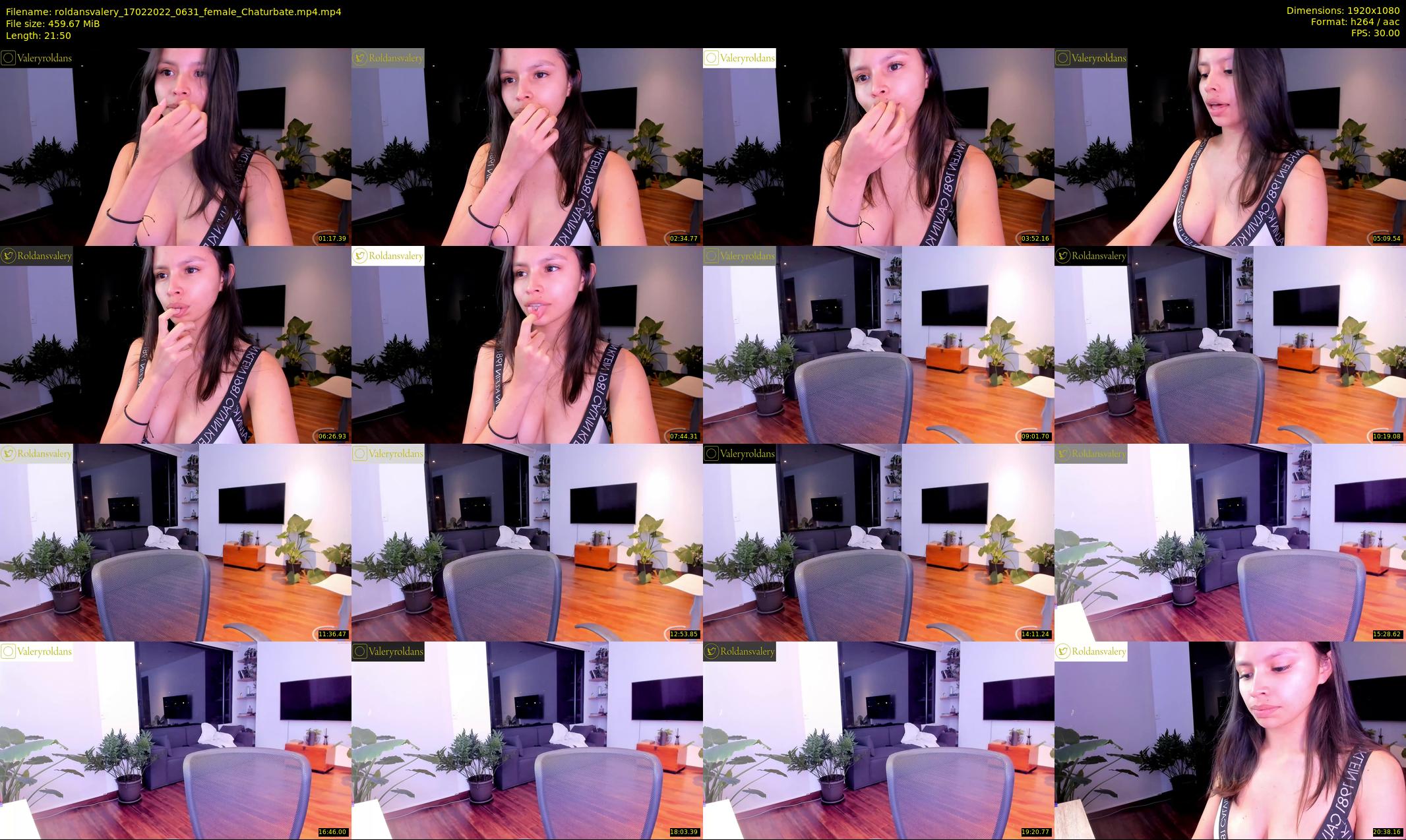 roldansvalery — 22 minute Chaturbate female cam show recording, 1080p, Feb 17, 2022