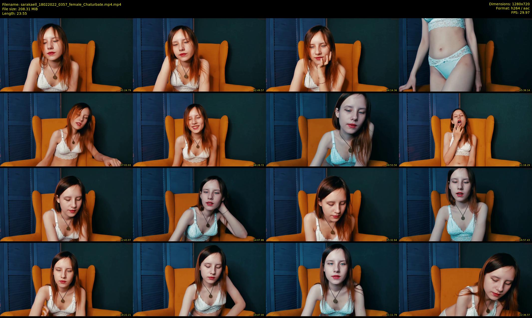 sarakaell — 24 minute Chaturbate female cam show recording, 720p, Feb 18, 2022