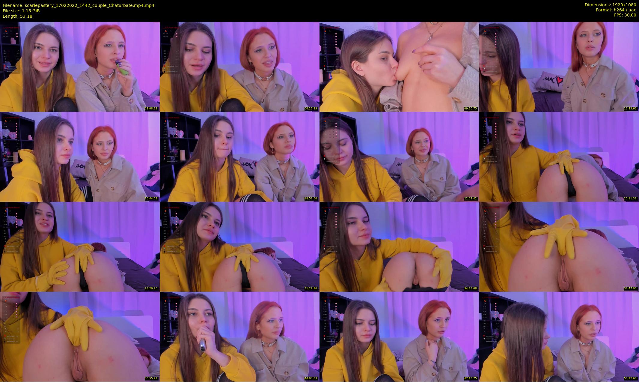 scarlepastery — 54 minute Chaturbate couple cam show recording, 1080p, Feb 17, 2022