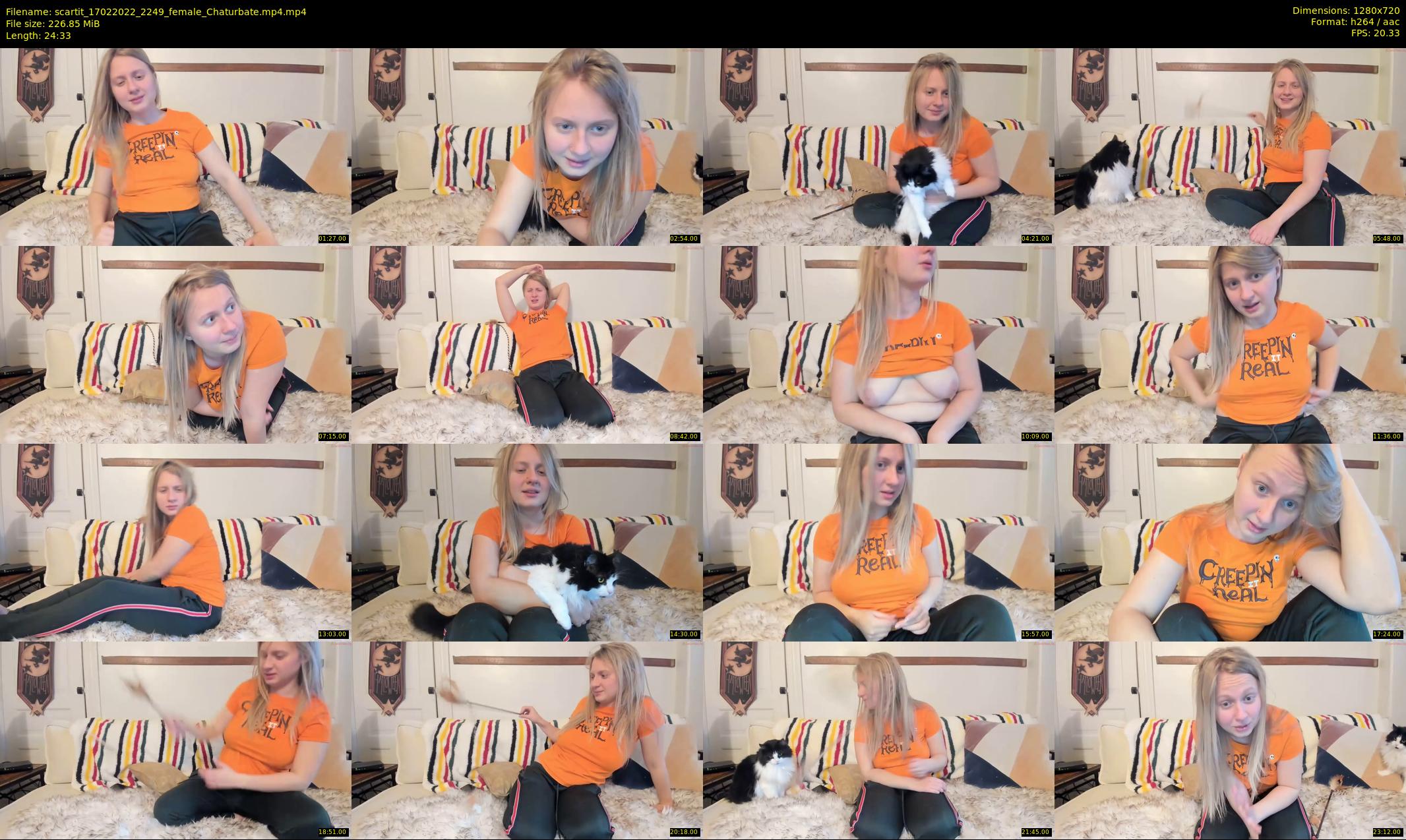 scartit — 25 minute Chaturbate female cam show recording, 720p, Feb 17, 2022