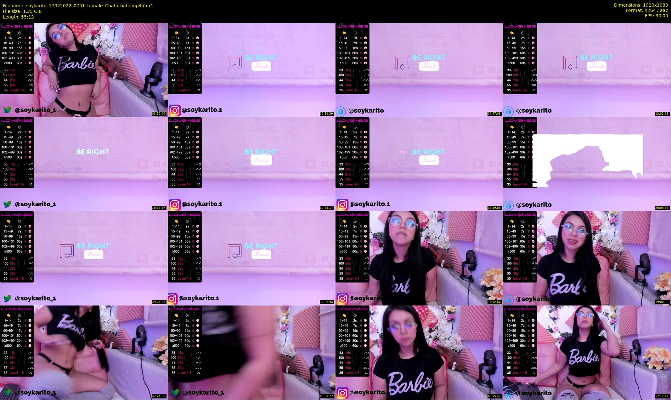 soykarito — 56 minute Chaturbate female cam show recording, 1080p, Feb 17, 2022