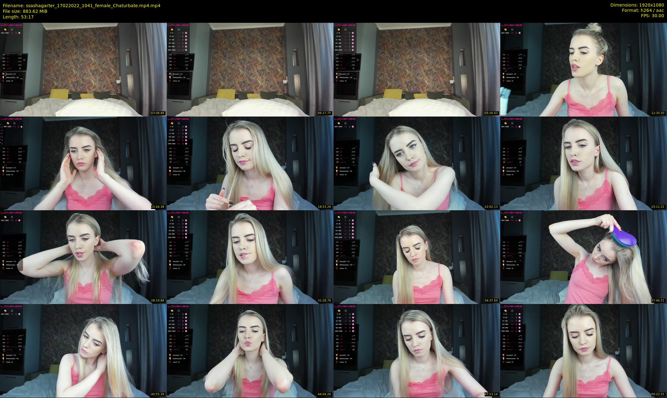 ssashagarter — 54 minute Chaturbate female cam show recording, 1080p, Feb 17, 2022
