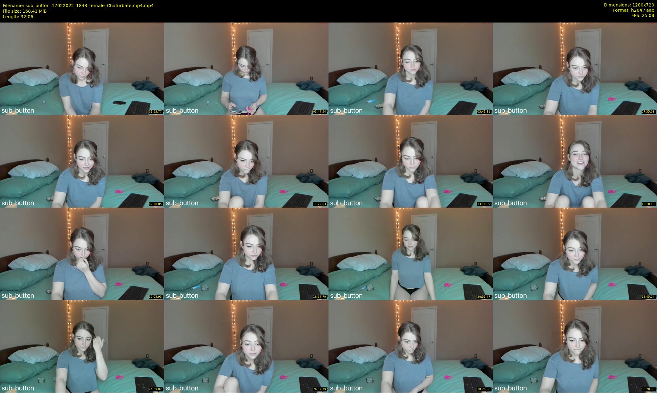 sub_button — 33 minute Chaturbate female cam show recording, 720p, Feb 17, 2022