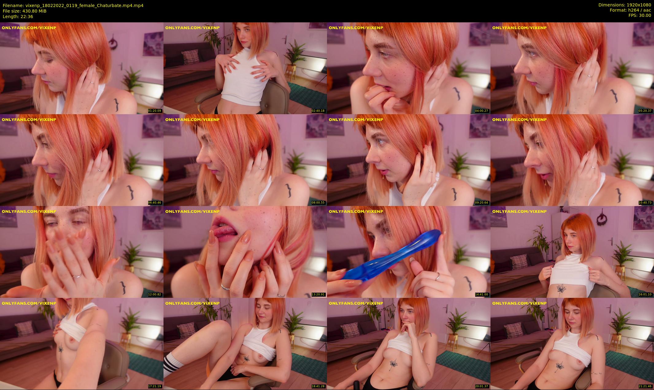 vixenp — 23 minute Chaturbate female cam show recording, 1080p, Feb 18, 2022