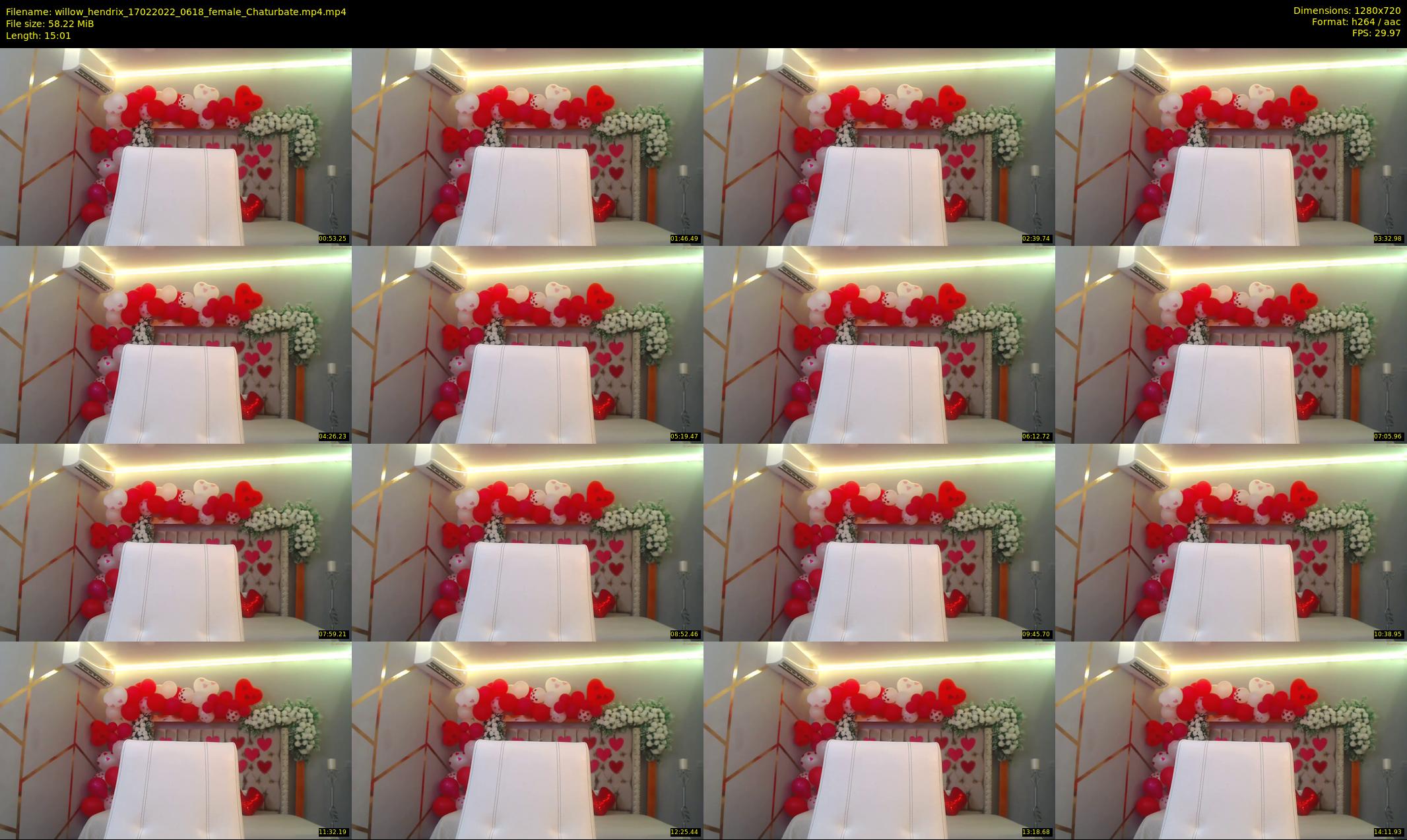 willow_hendrix — 16 minute Chaturbate female cam show recording, 720p, Feb 17, 2022
