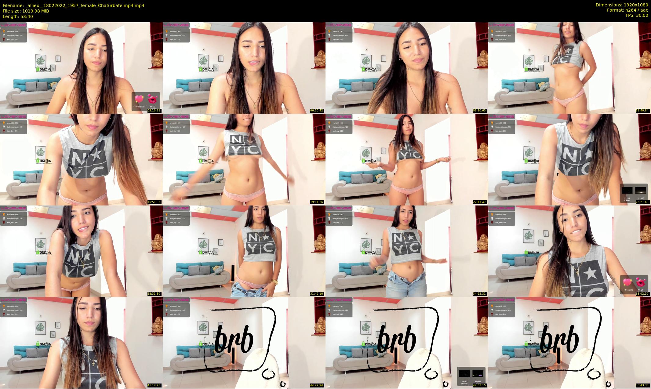 _alliex_ — 54 minute Chaturbate female cam show recording, 1080p, Feb 18, 2022