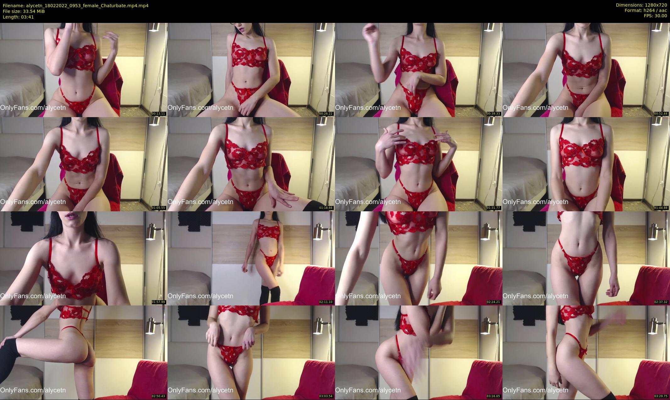 alycetn — 4 minute Chaturbate female cam show recording, 720p, Feb 18, 2022