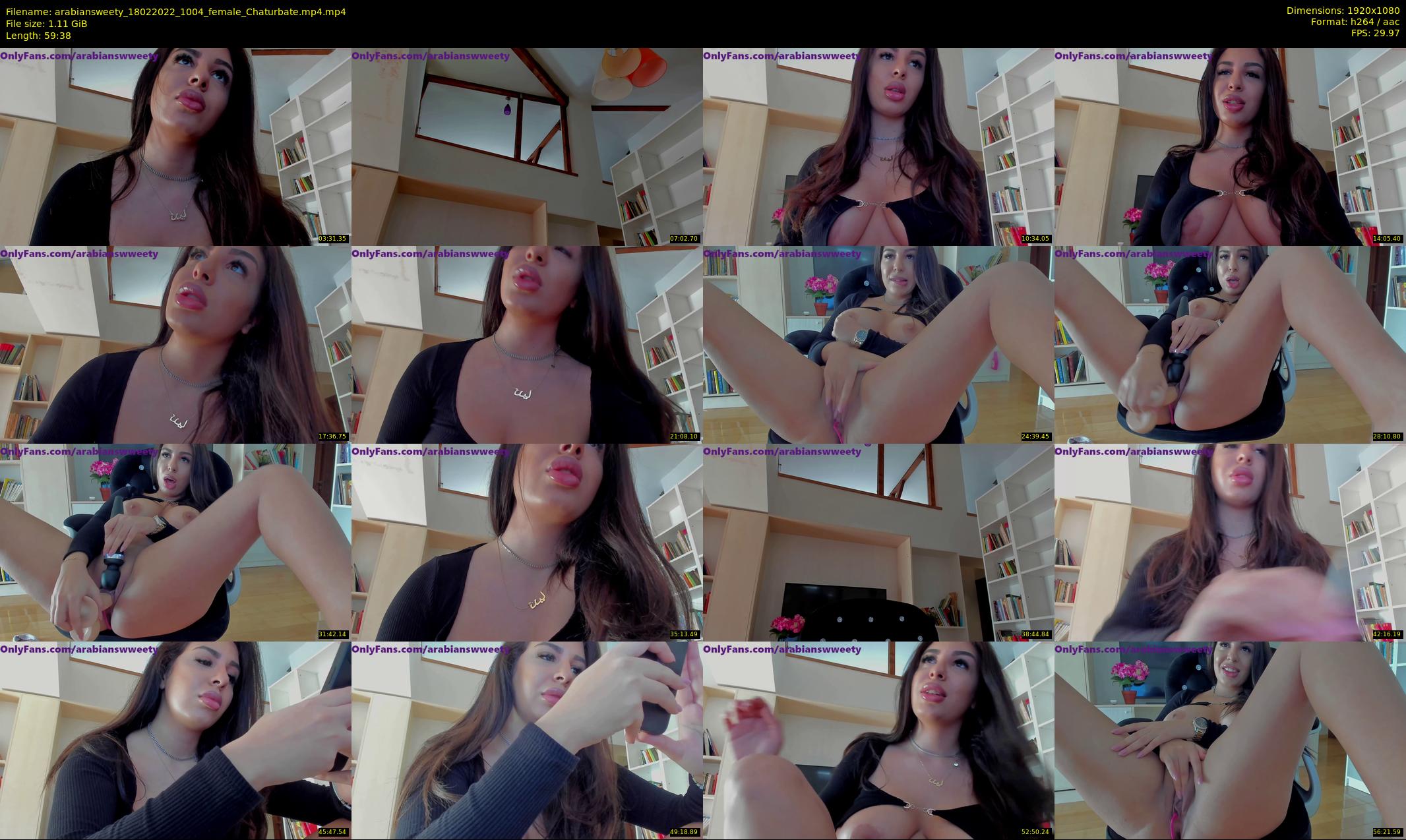 arabiansweety — 60 minute Chaturbate female cam show recording, 1080p, Feb 18, 2022