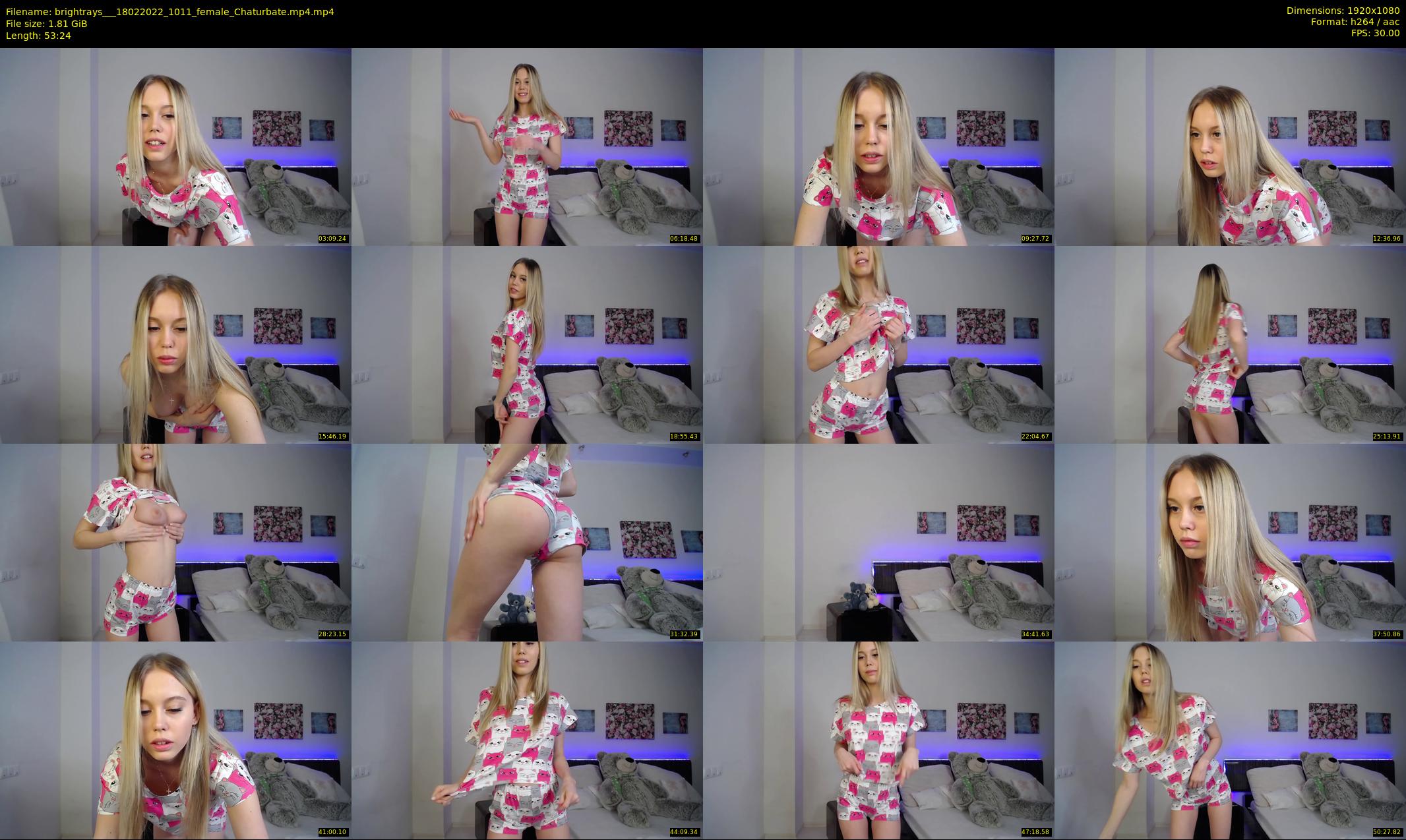 brightrays__ — 54 minute Chaturbate female cam show recording, 1080p, Feb 18, 2022