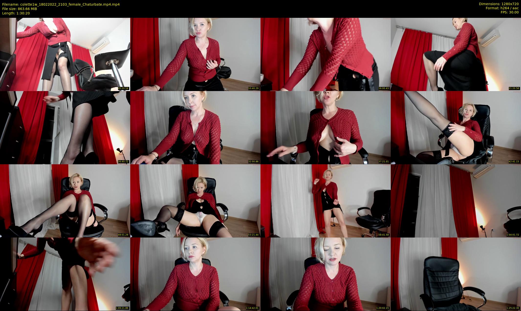 colette1w — 91 minute Chaturbate female cam show recording, 720p, Feb 18, 2022