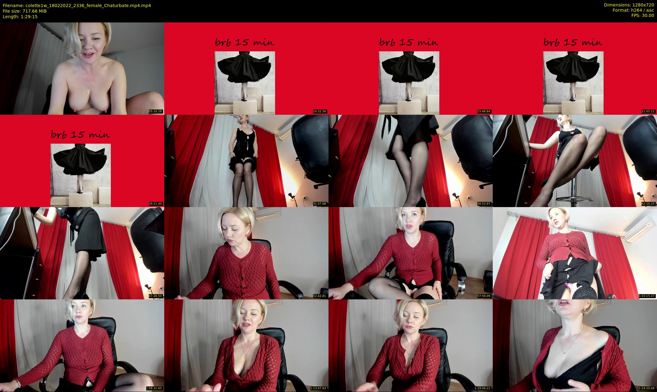 colette1w — 90 minute Chaturbate female cam show recording, 720p, Feb 18, 2022
