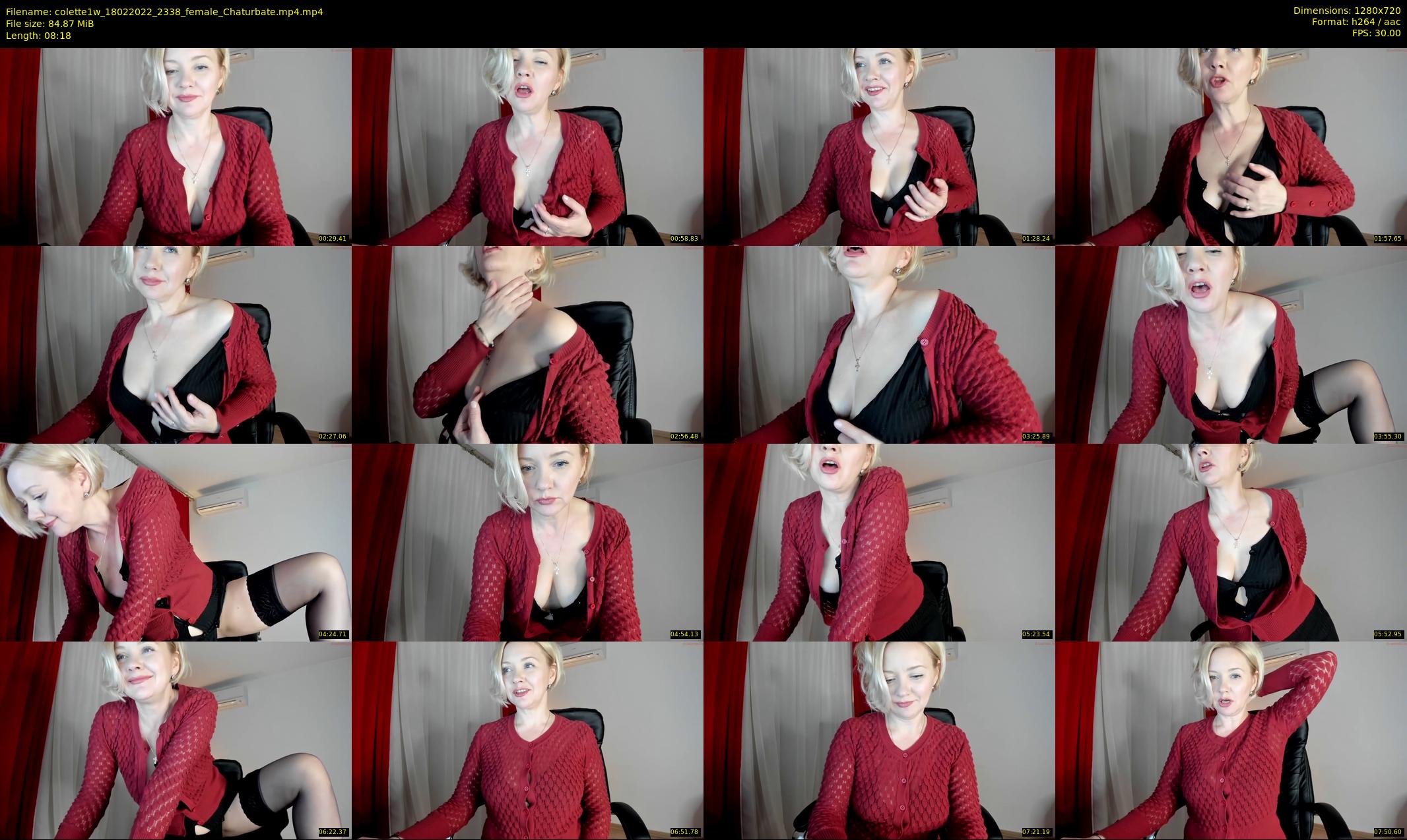 colette1w — 9 minute Chaturbate female cam show recording, 720p, Feb 18, 2022