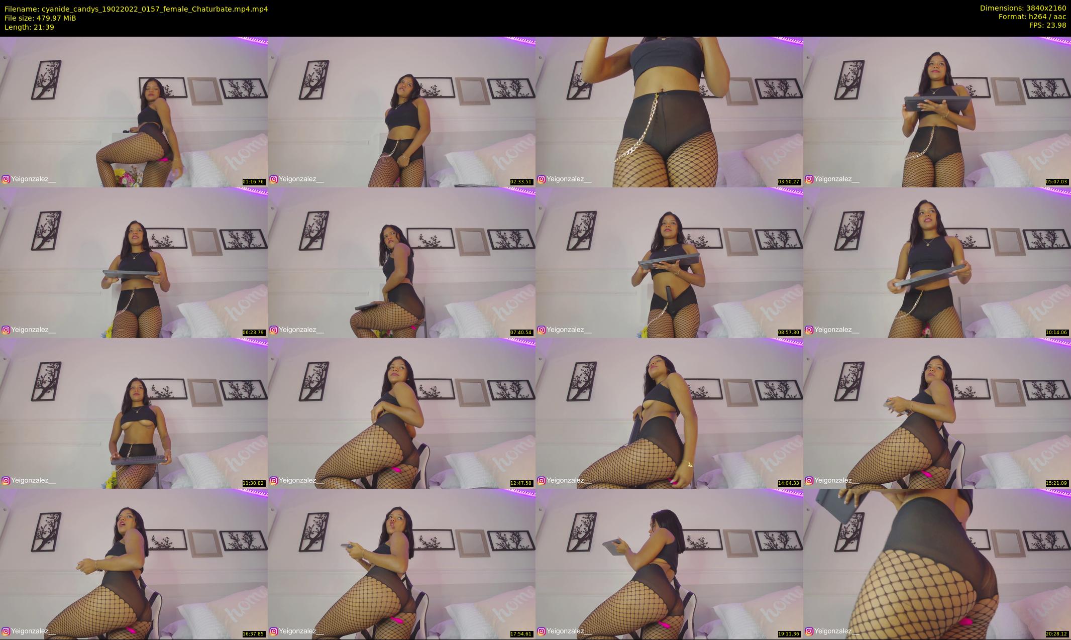 cyanide_candys — 22 minute Chaturbate female cam show recording, 4K, Feb 19, 2022