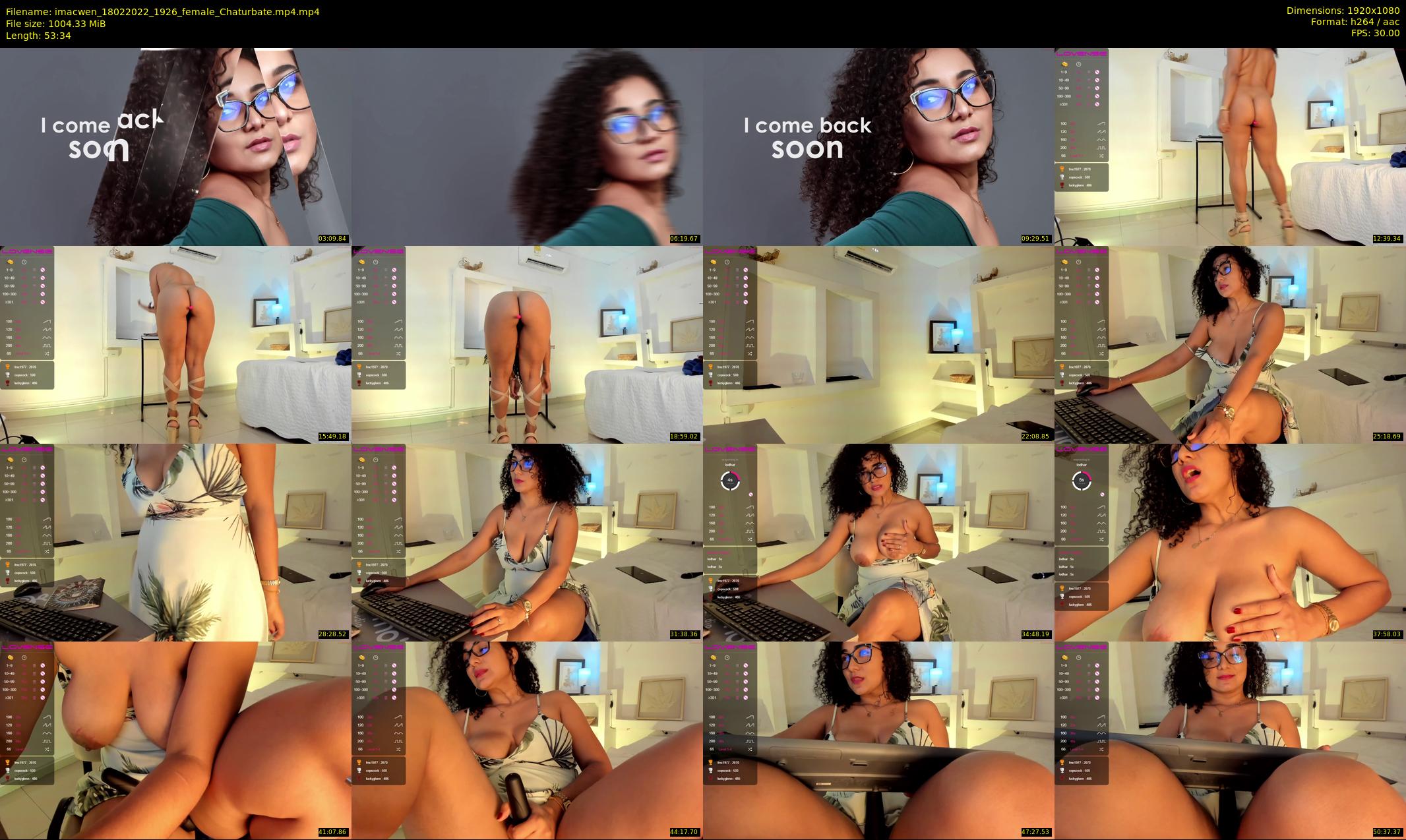 imacwen — 54 minute Chaturbate female cam show recording, 1080p, Feb 18, 2022