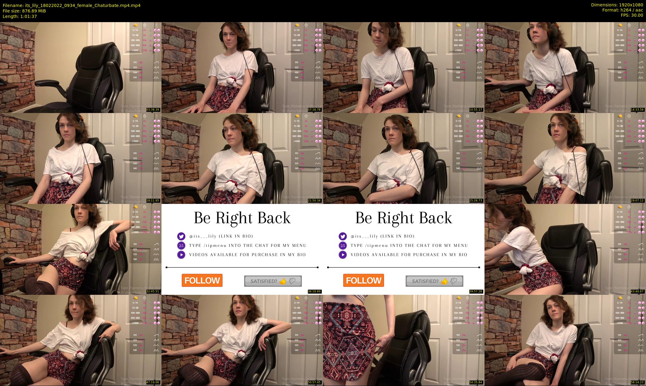 its_lily — 62 minute Chaturbate female cam show recording, 1080p, Feb 18, 2022