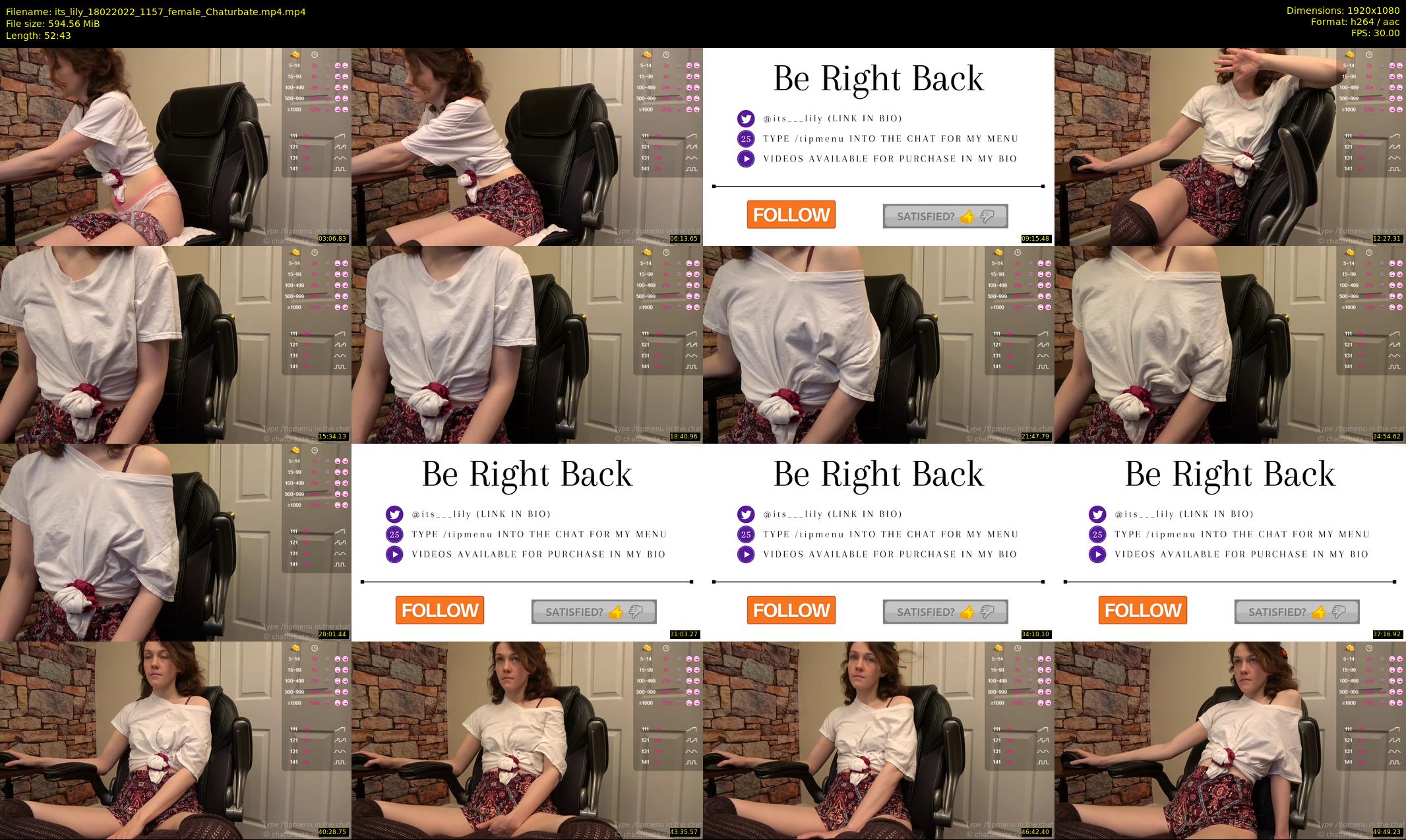 its_lily — 53 minute Chaturbate female cam show recording, 1080p, Feb 18, 2022