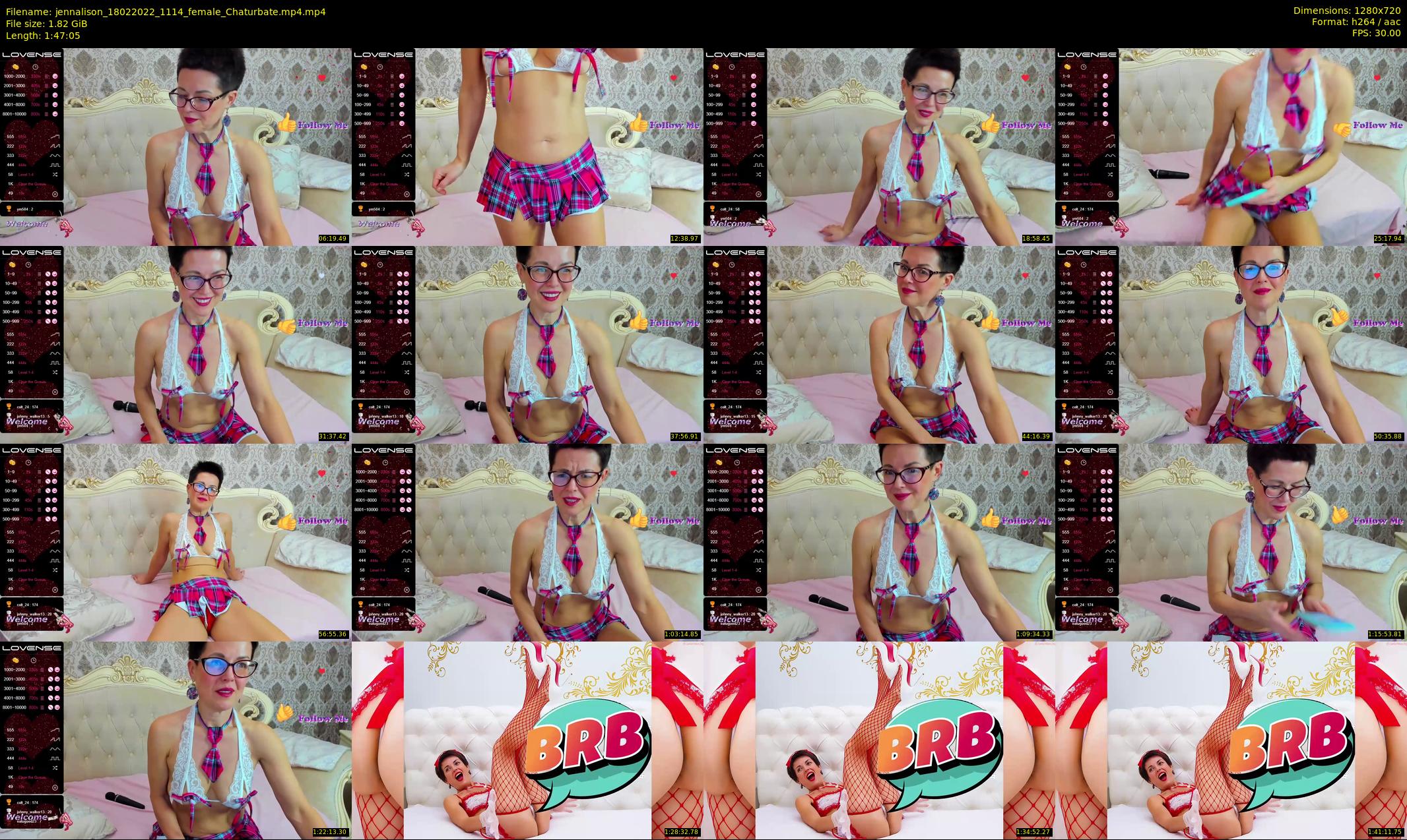 jennalison — 108 minute Chaturbate female cam show recording, 720p, Feb 18, 2022