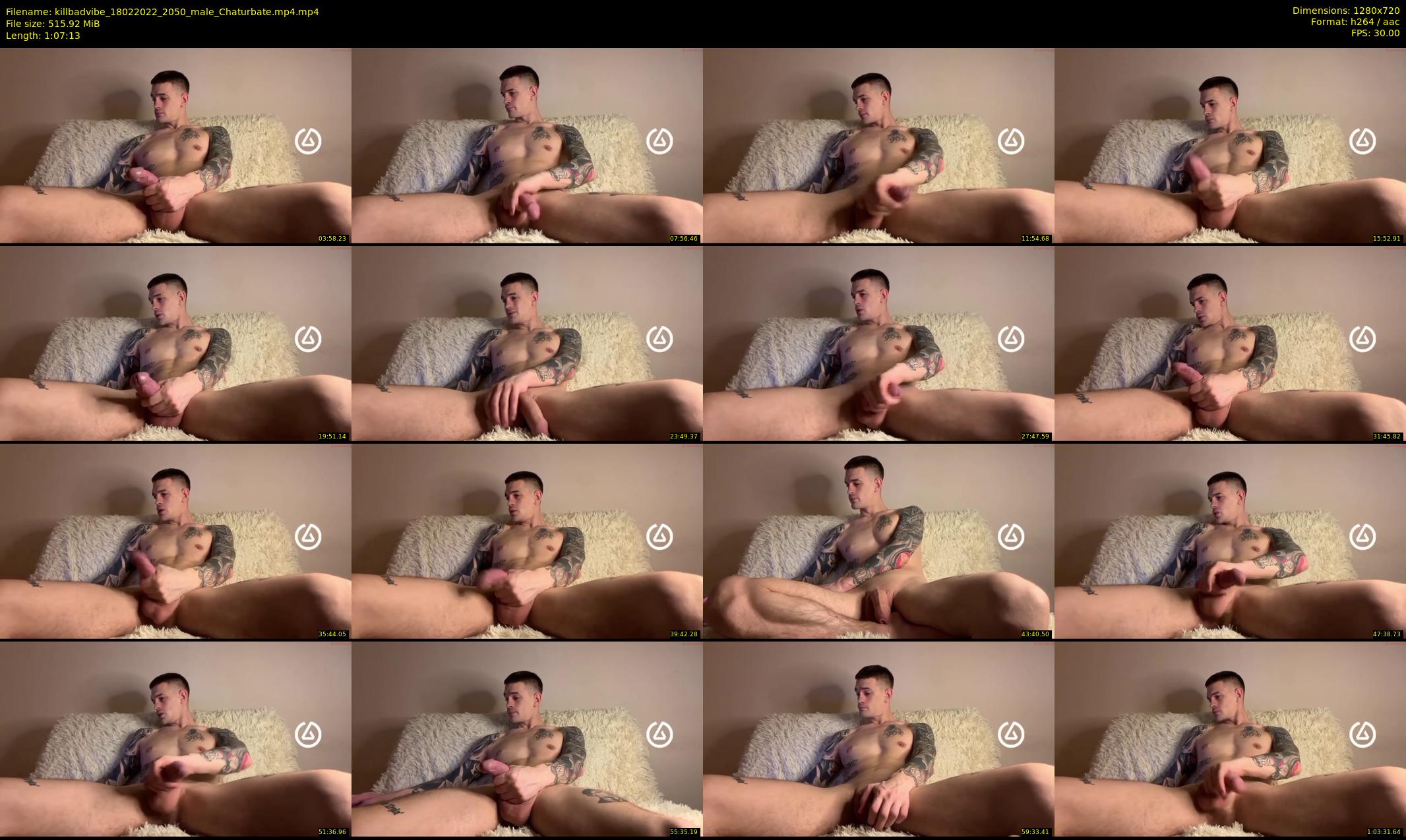 killbadvibe — 68 minute Chaturbate male cam show recording, 720p, Feb 18, 2022