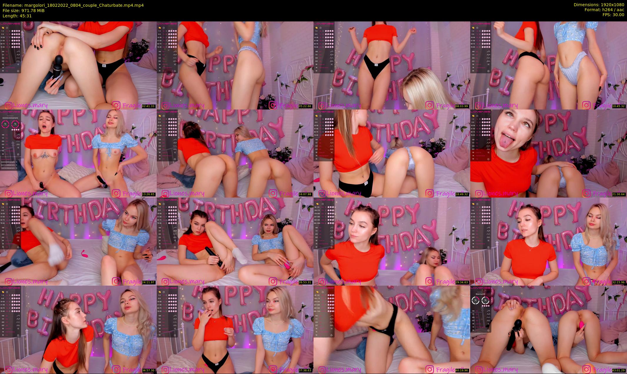 margolori — 46 minute Chaturbate couple cam show recording, 1080p, Feb 18, 2022