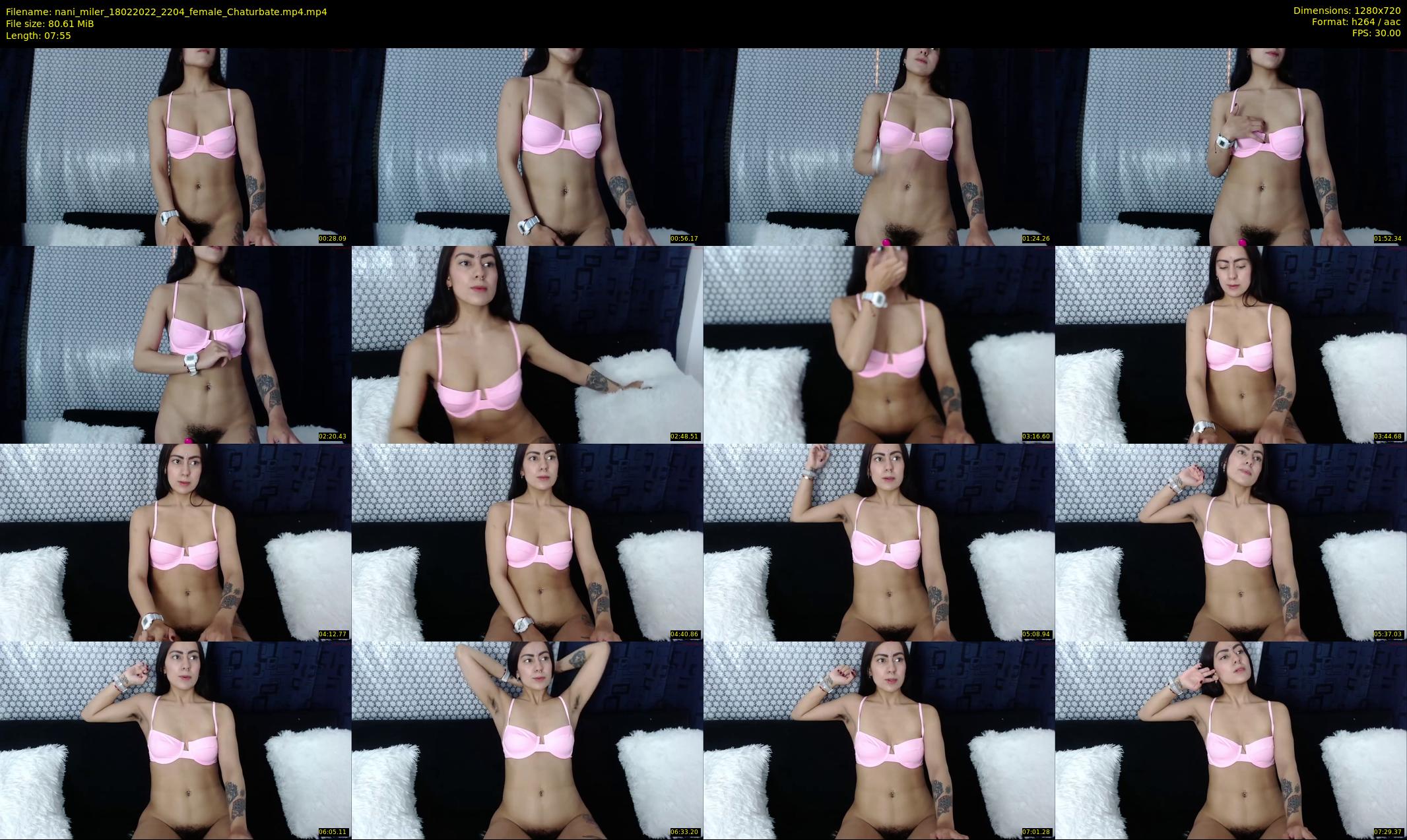 nani_miler — 8 minute Chaturbate female cam show recording, 720p, Feb 18, 2022