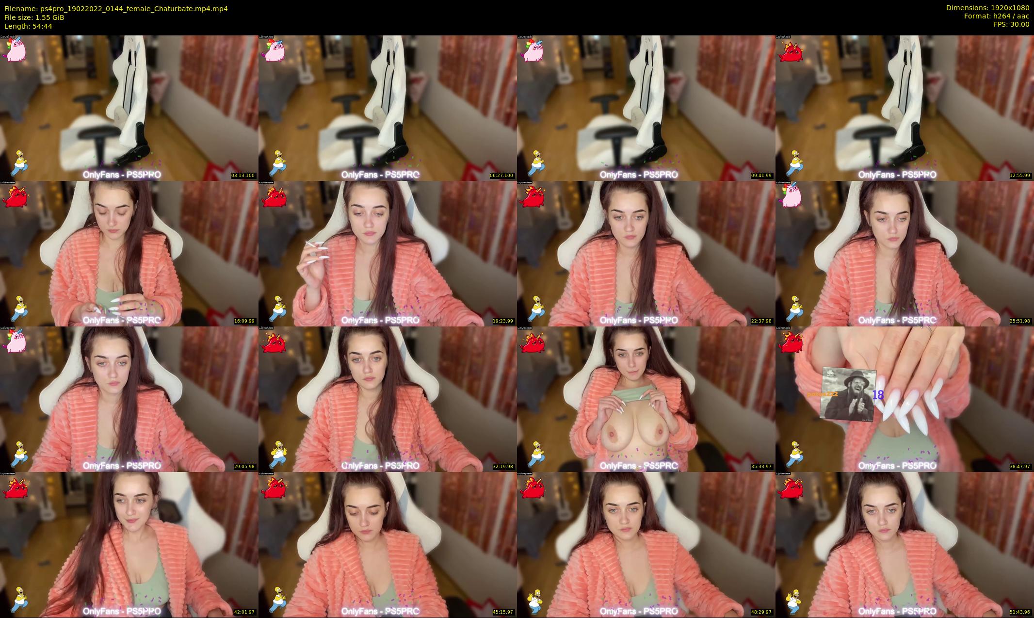 ps4pro — 55 minute Chaturbate female cam show recording, 1080p, Feb 19, 2022