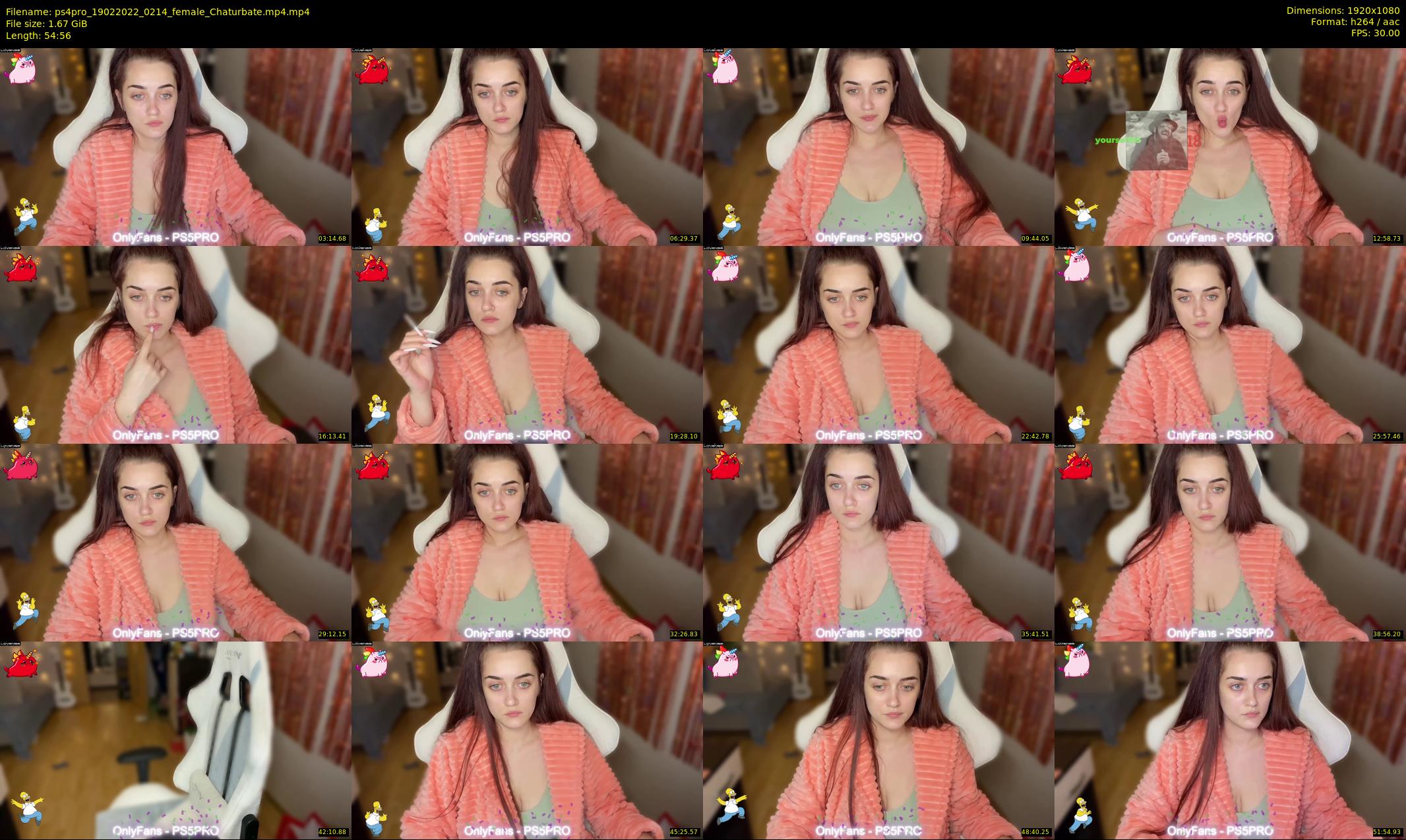 ps4pro — 55 minute Chaturbate female cam show recording, 1080p, Feb 19, 2022